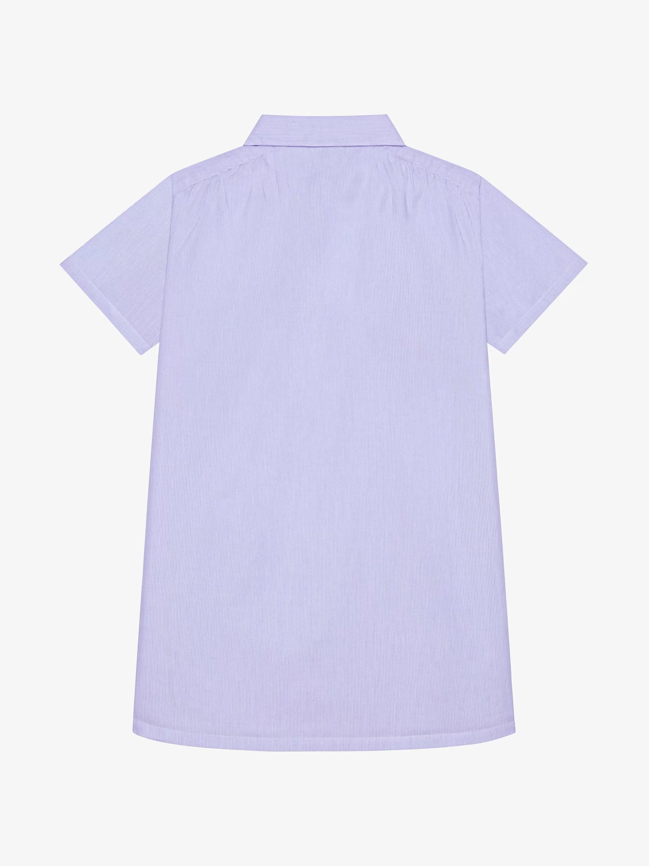 Givenchy Fille (4 À 12 Ans)>Robe Chemise College En Coton A Rayures Blanc Bleu