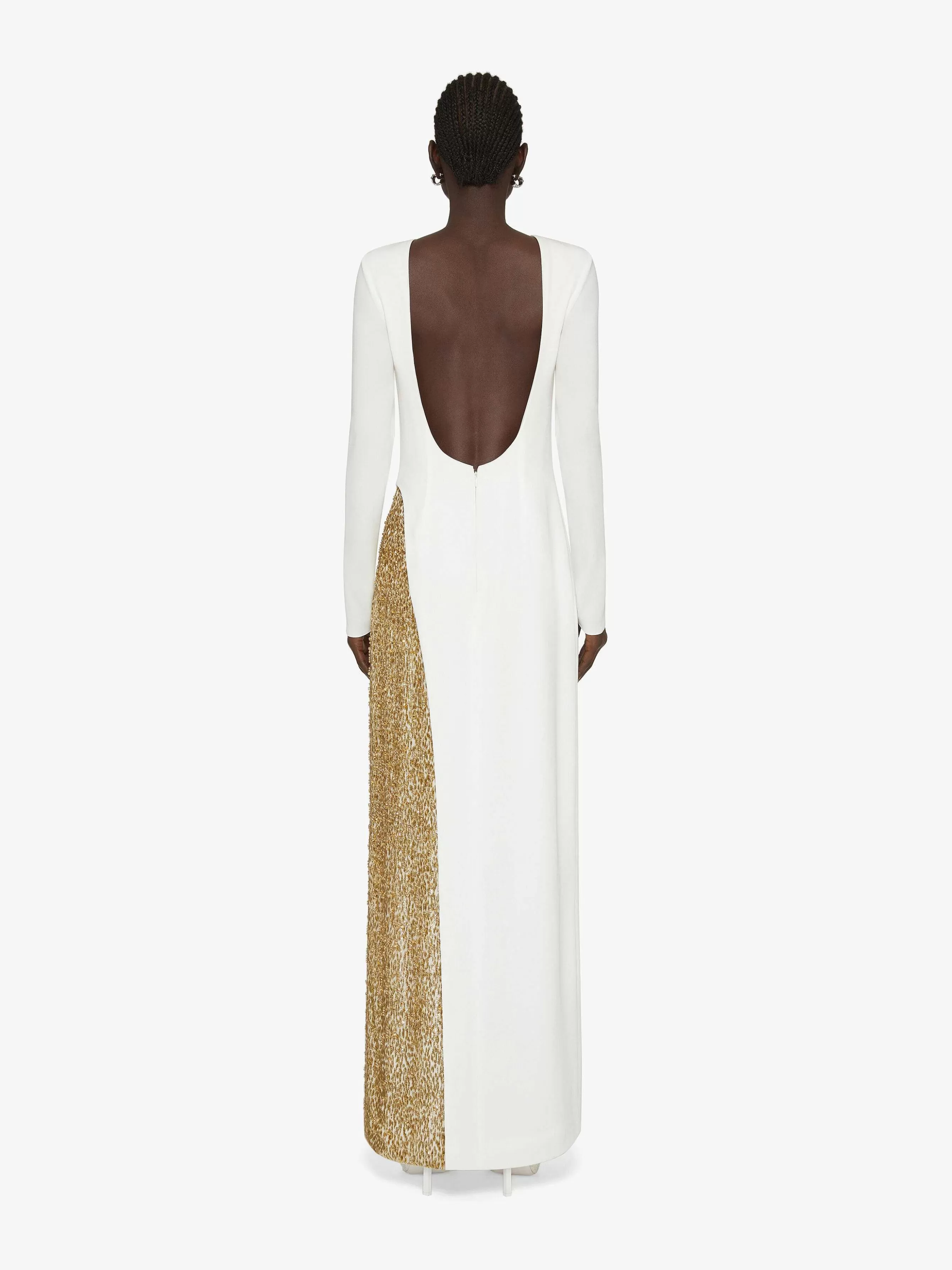 Givenchy Robes>Robe De Soiree Avec Perles Et Strass Blanc/Jaune Or