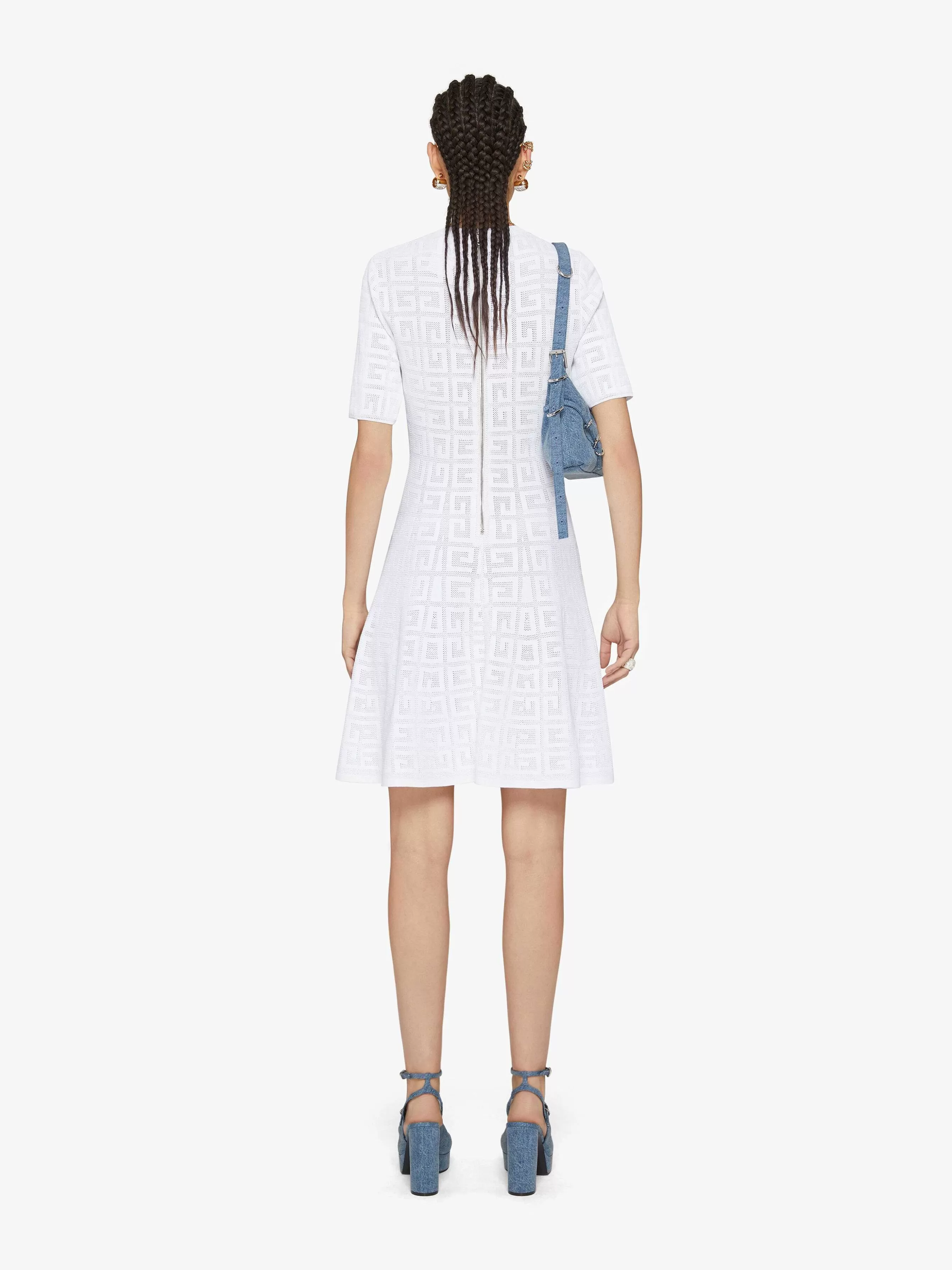 Givenchy Robes>Robe En Jacquard 4G Blanc