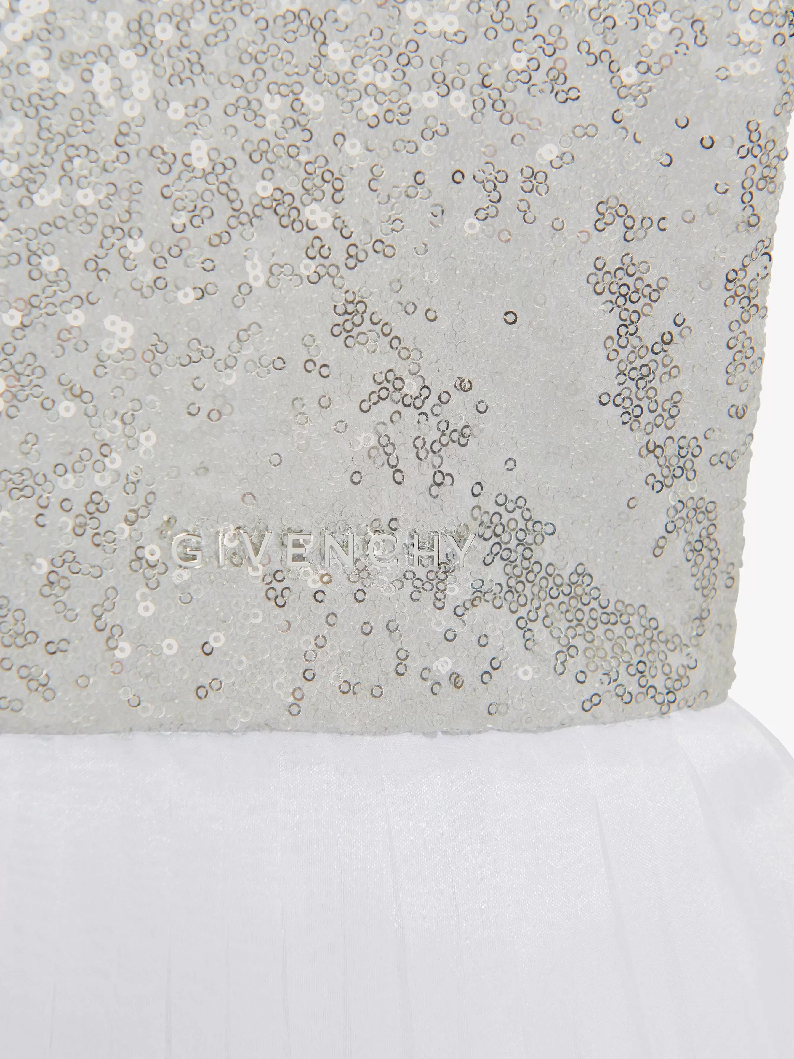 Givenchy Fille (4 À 12 Ans)>Robe En Tulle Et Paillettes Argente