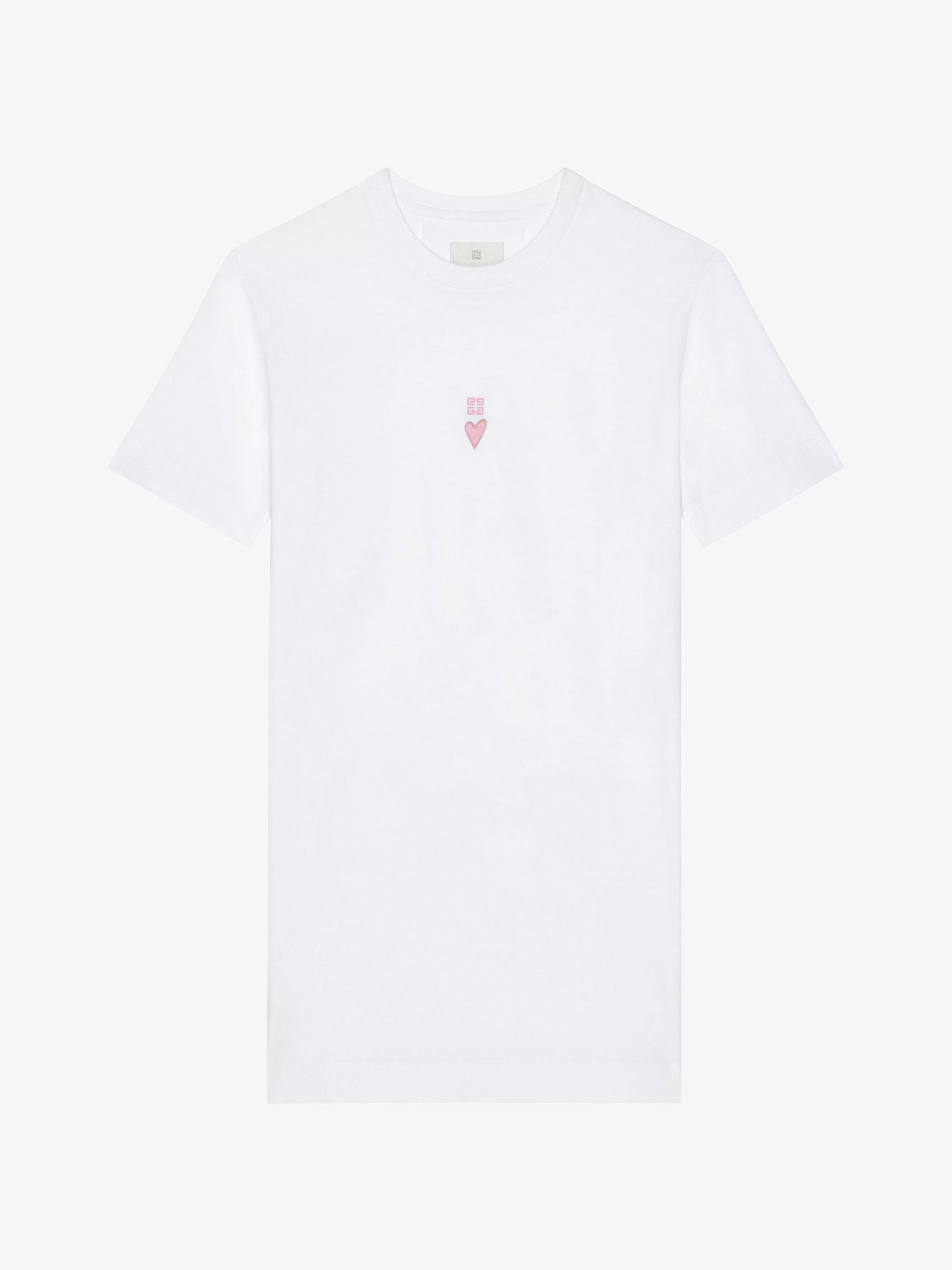 Givenchy Robes>Robe T-Shirt En Coton Avec Broderies 4G Blanc/Rose