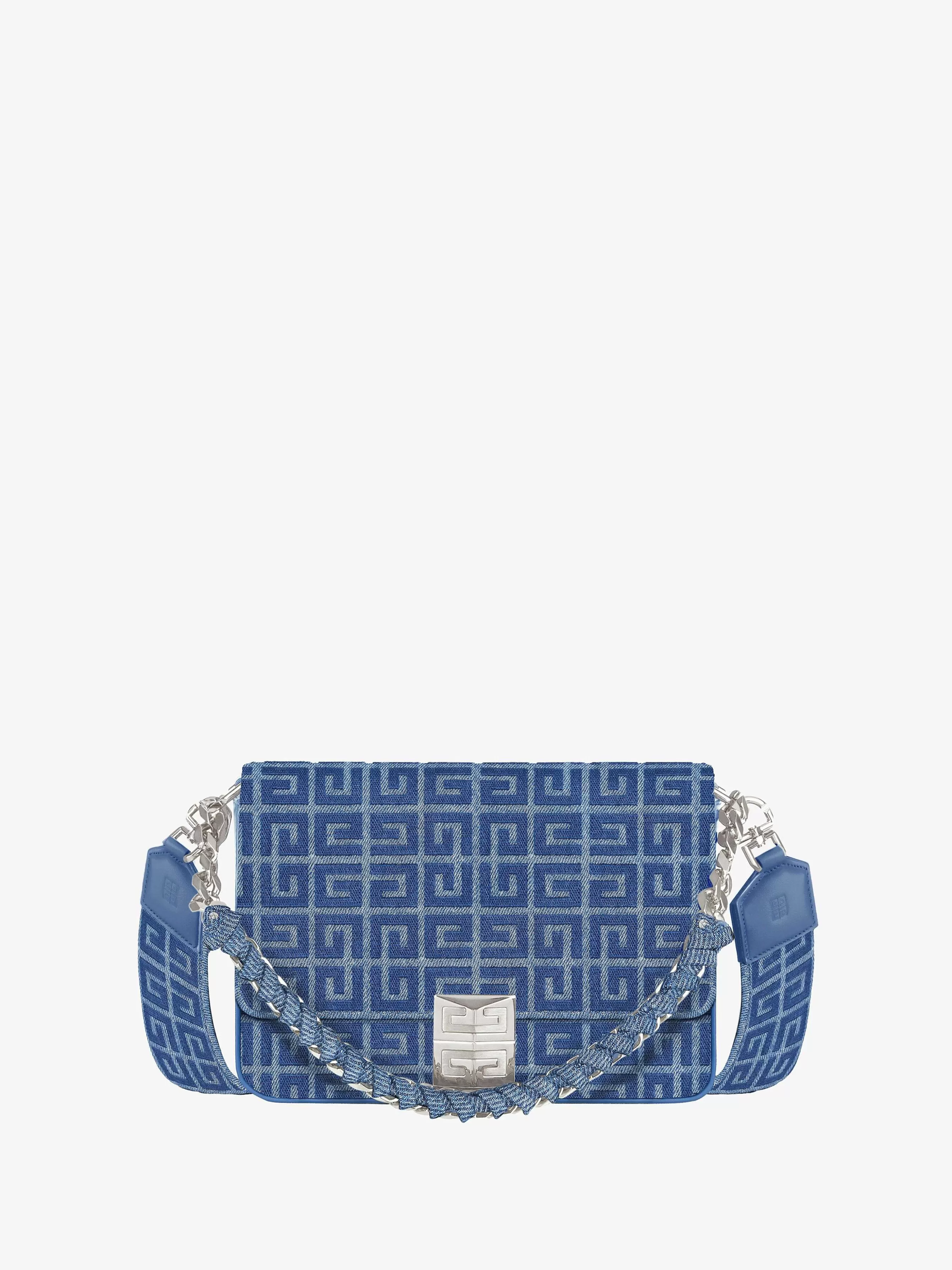 Givenchy 4G>Sac 4G Moyen En Denim 4G Avec Chaine Bleu Moyen