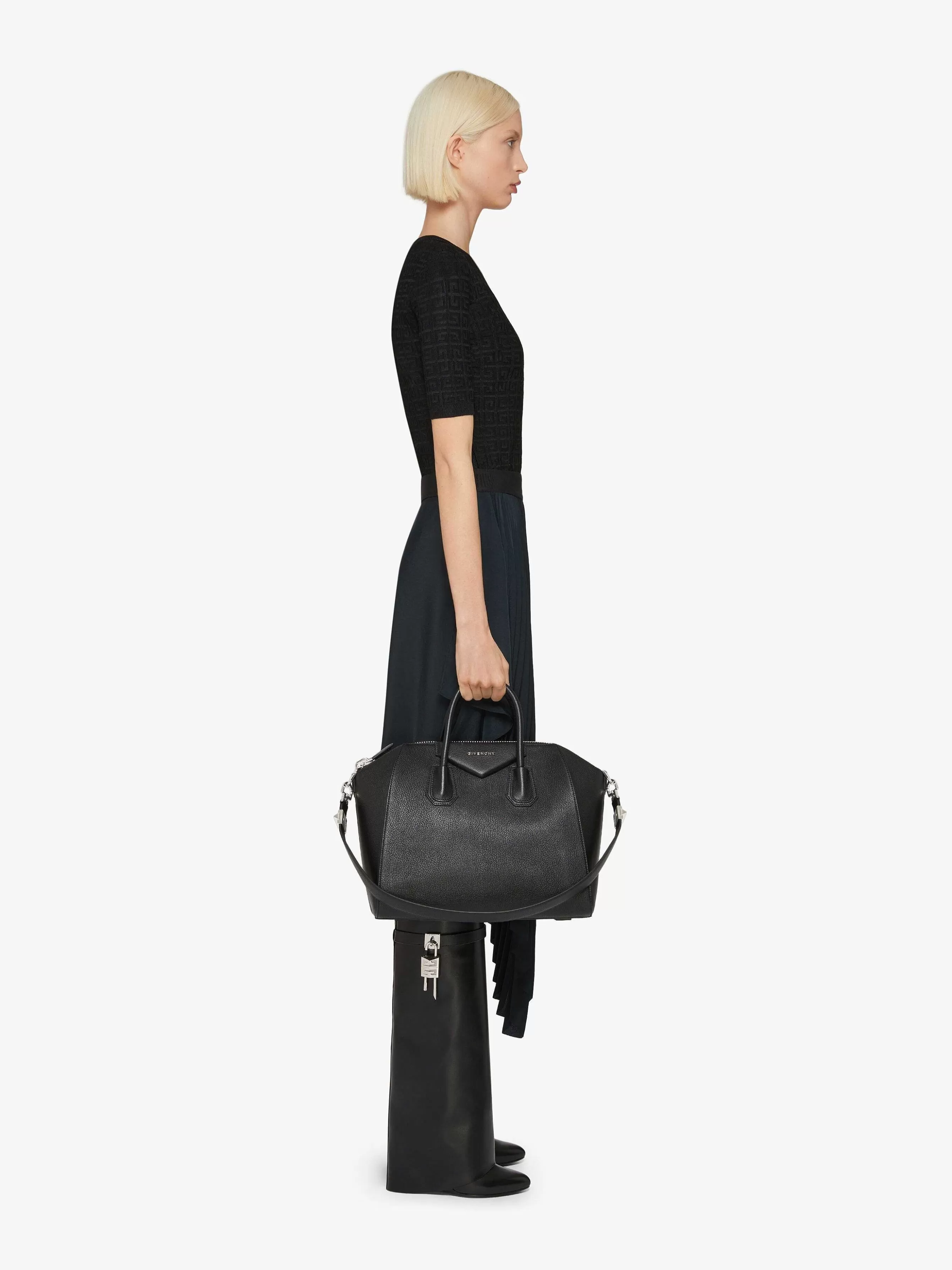 Givenchy Antigona>Sac Antigona Moyen En Cuir Graine Noir