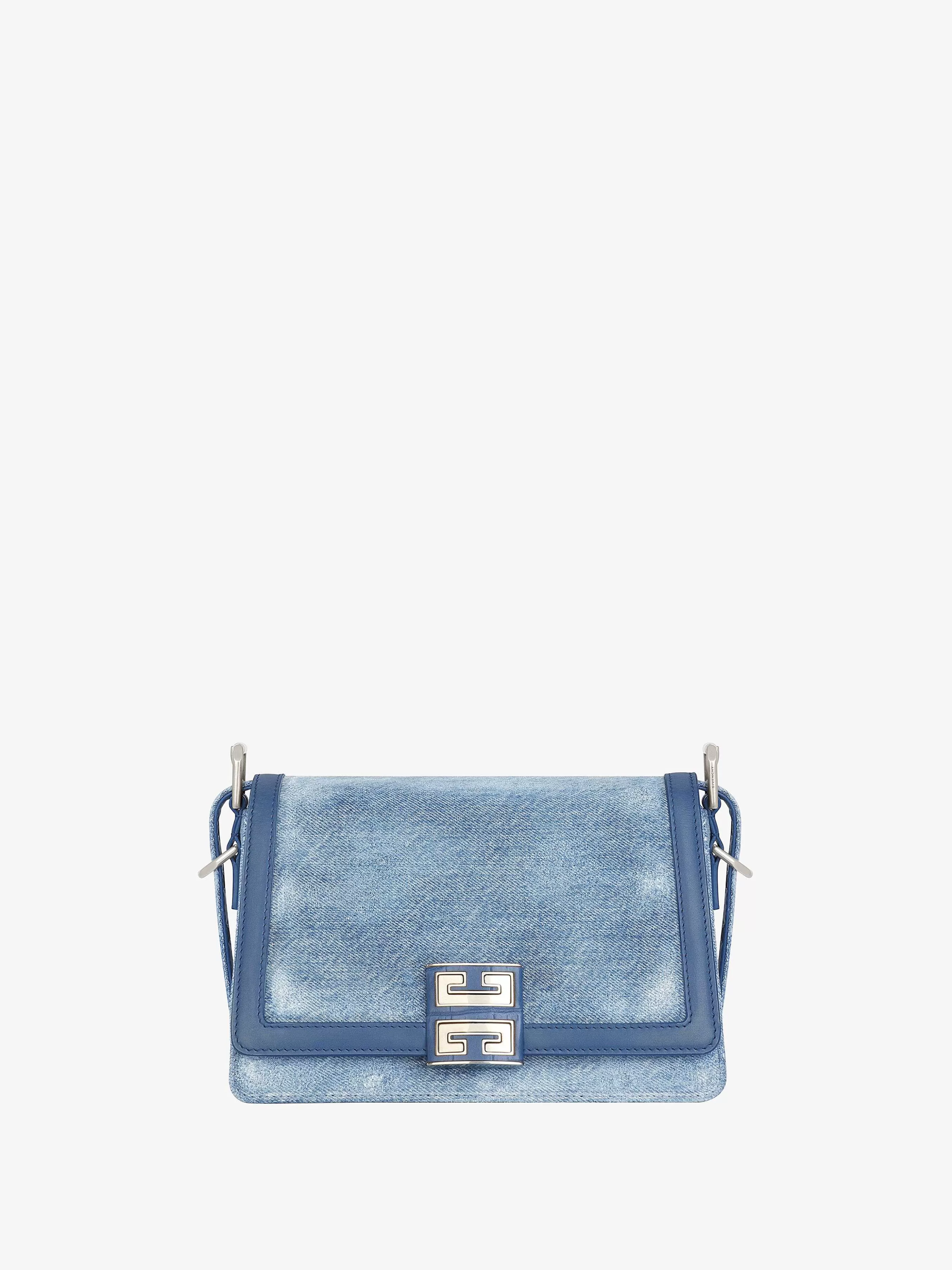 Givenchy 4G>Sac Bandouliere 4G Moyen En Denim Bleu Moyen