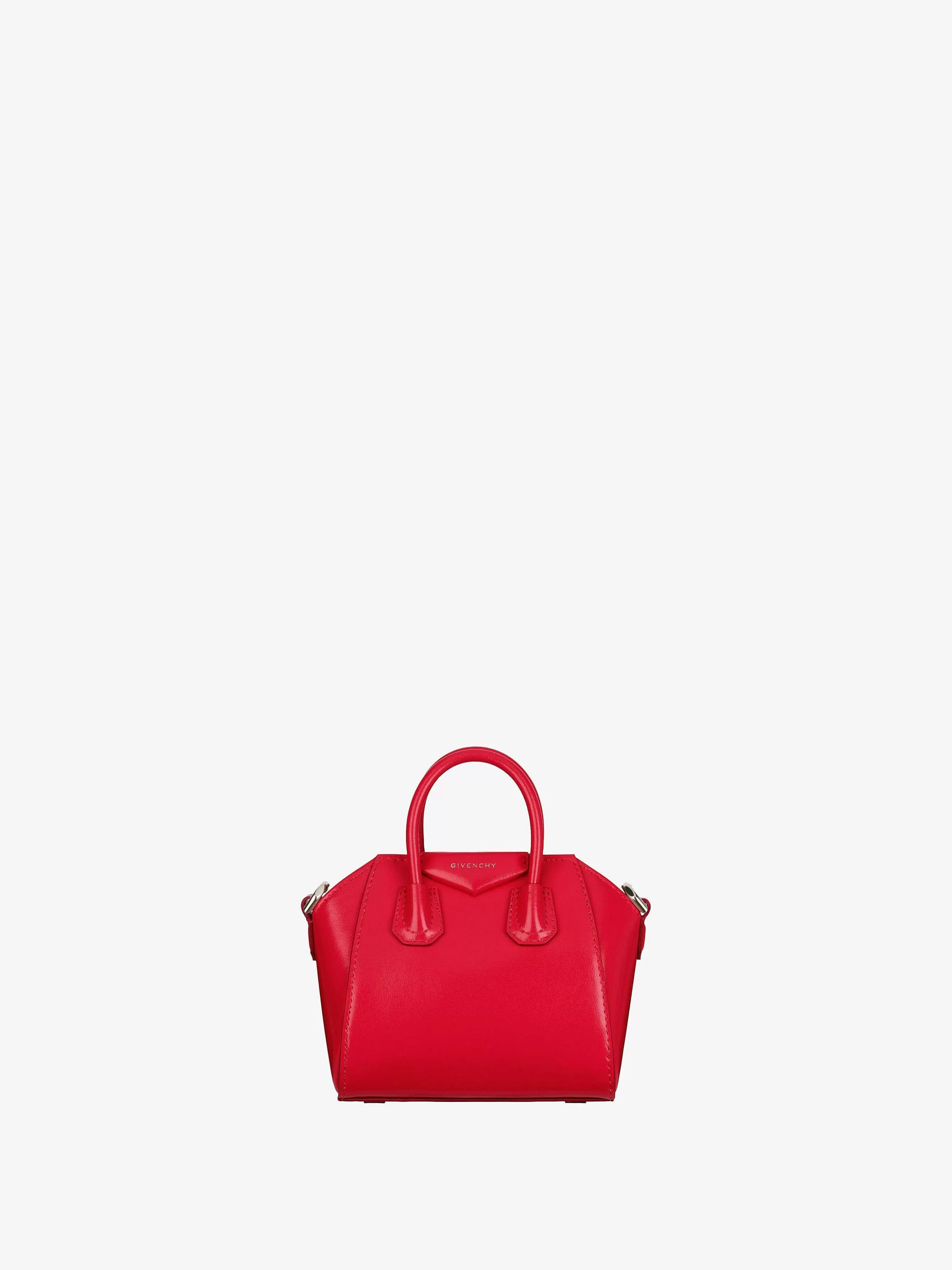 Givenchy Sacs Mini Et Micro>Sac Micro Antigona En Cuir Box Rouge