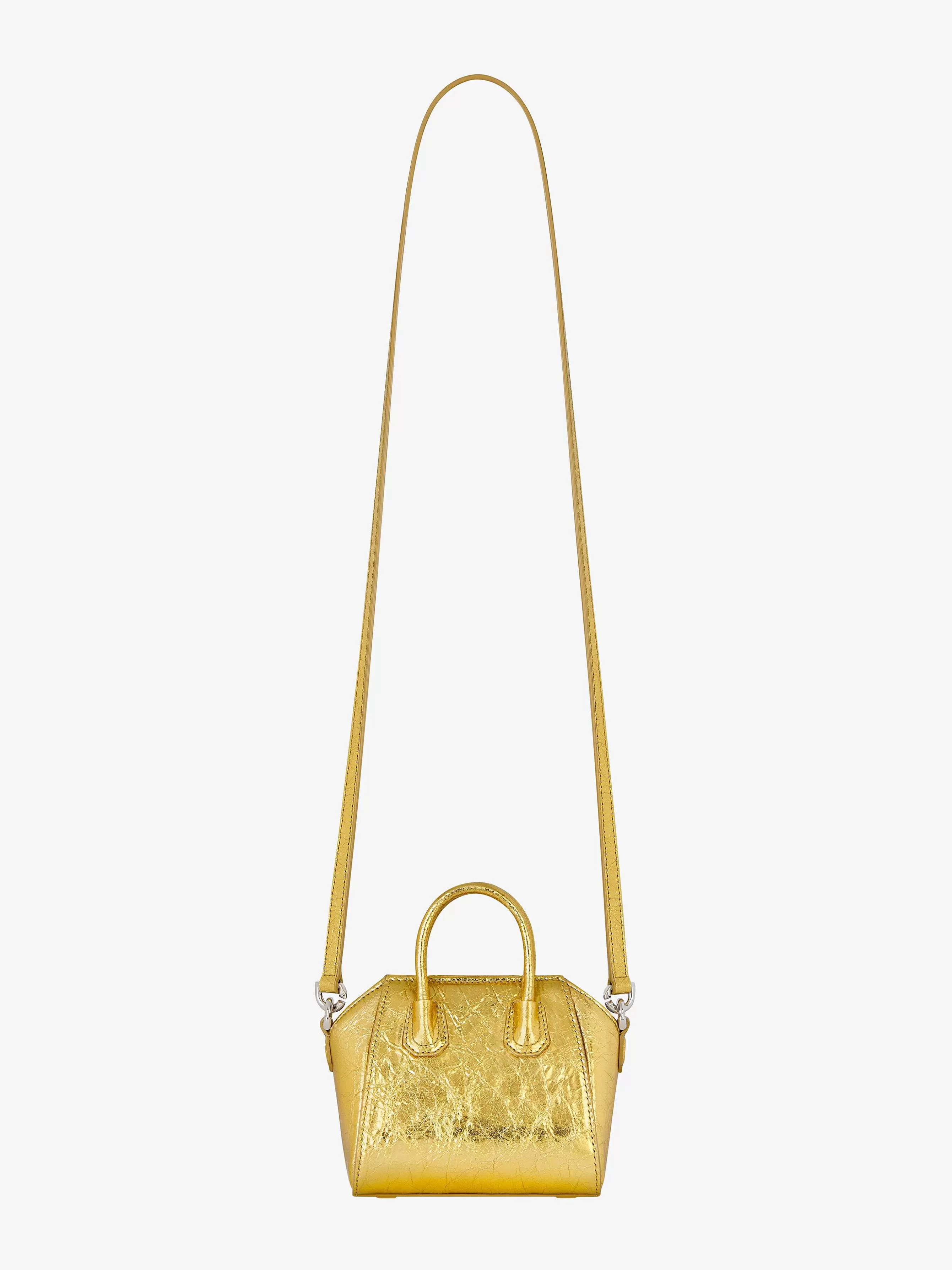 Givenchy Antigona>Sac Micro Antigona En Cuir Lame Dore