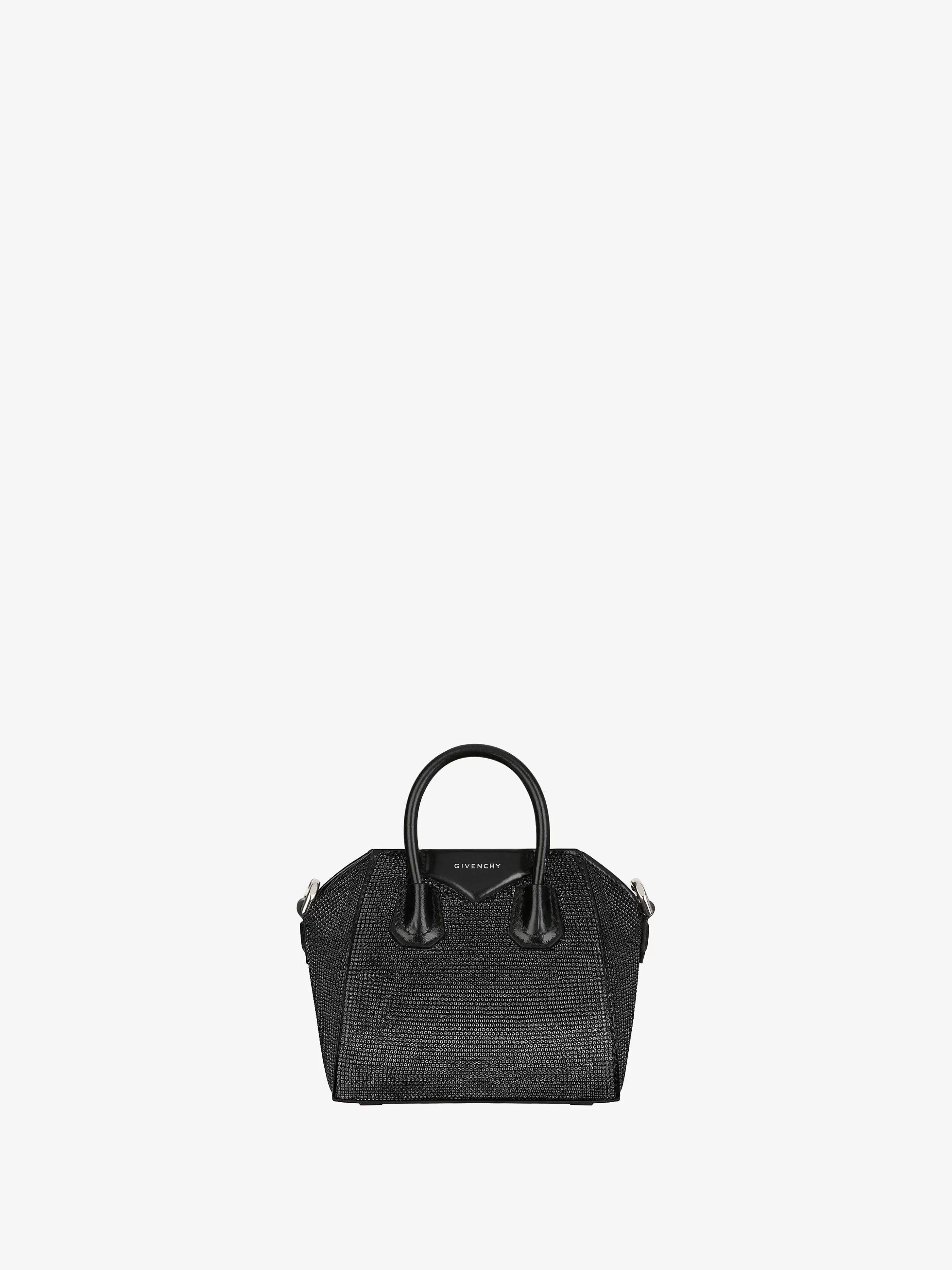 Givenchy Antigona>Sac Micro Antigona En Satin Avec Strass Noir