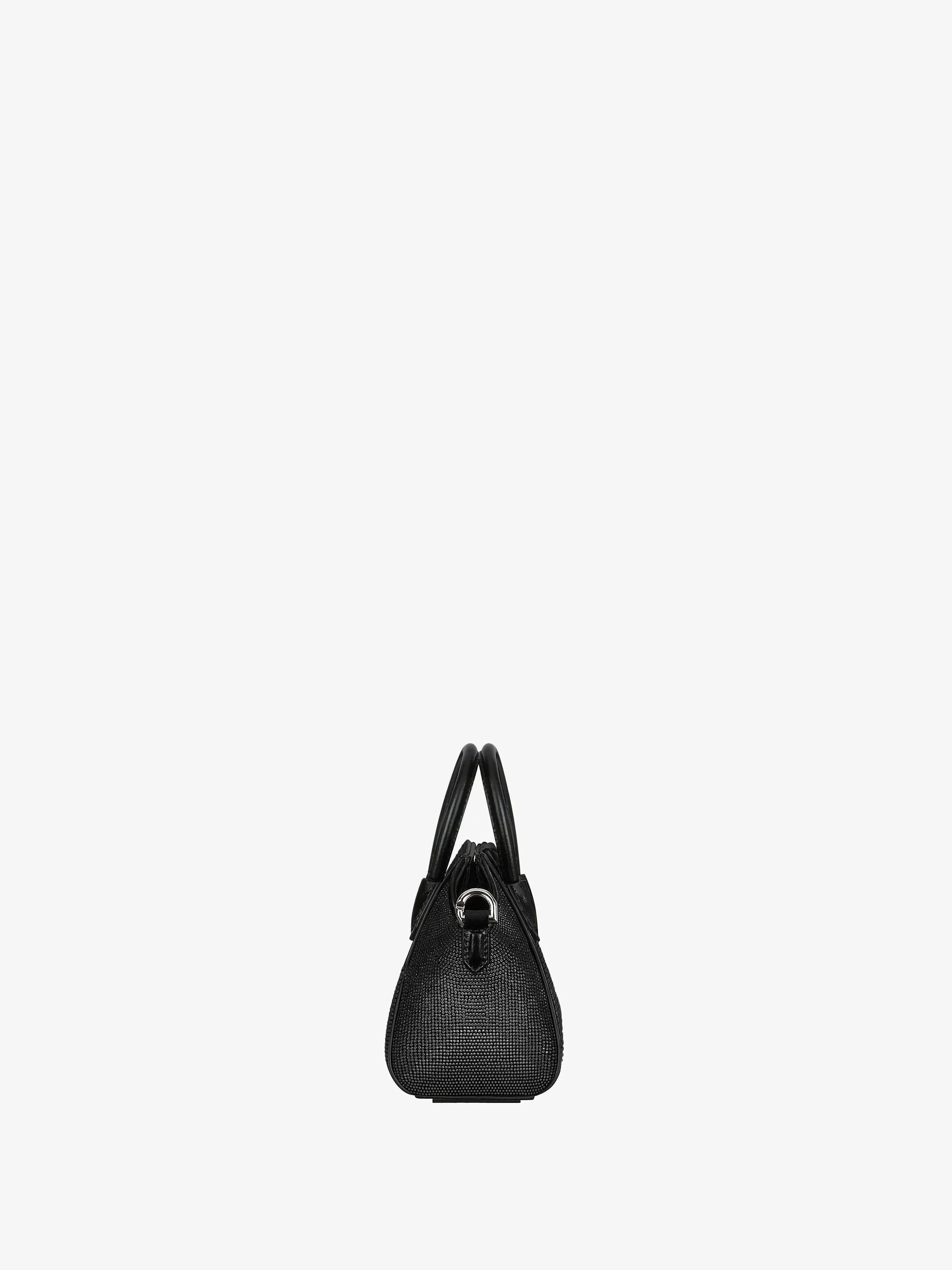 Givenchy Antigona>Sac Micro Antigona En Satin Avec Strass Noir