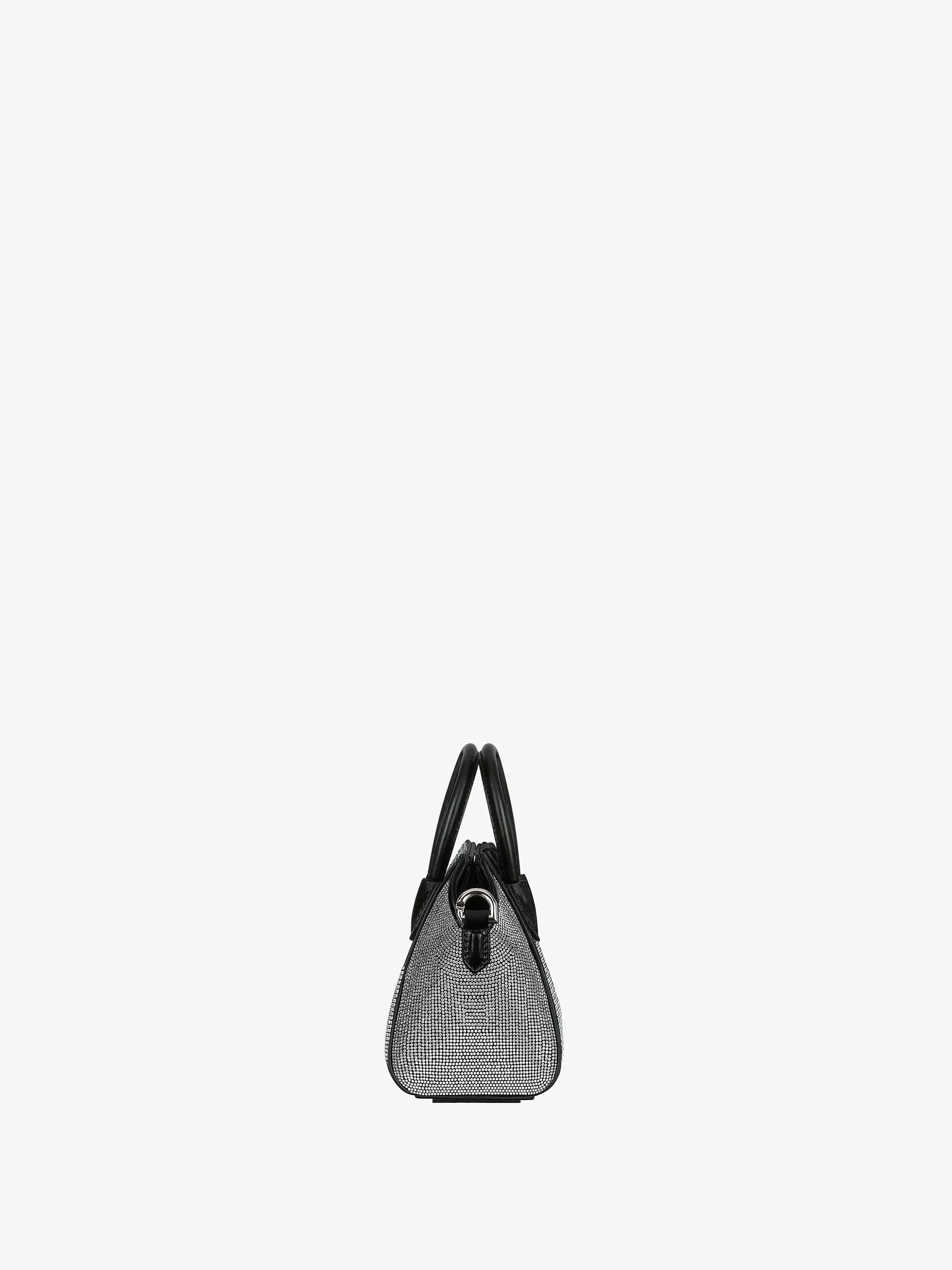 Givenchy Antigona>Sac Micro Antigona En Satin Avec Strass Noir