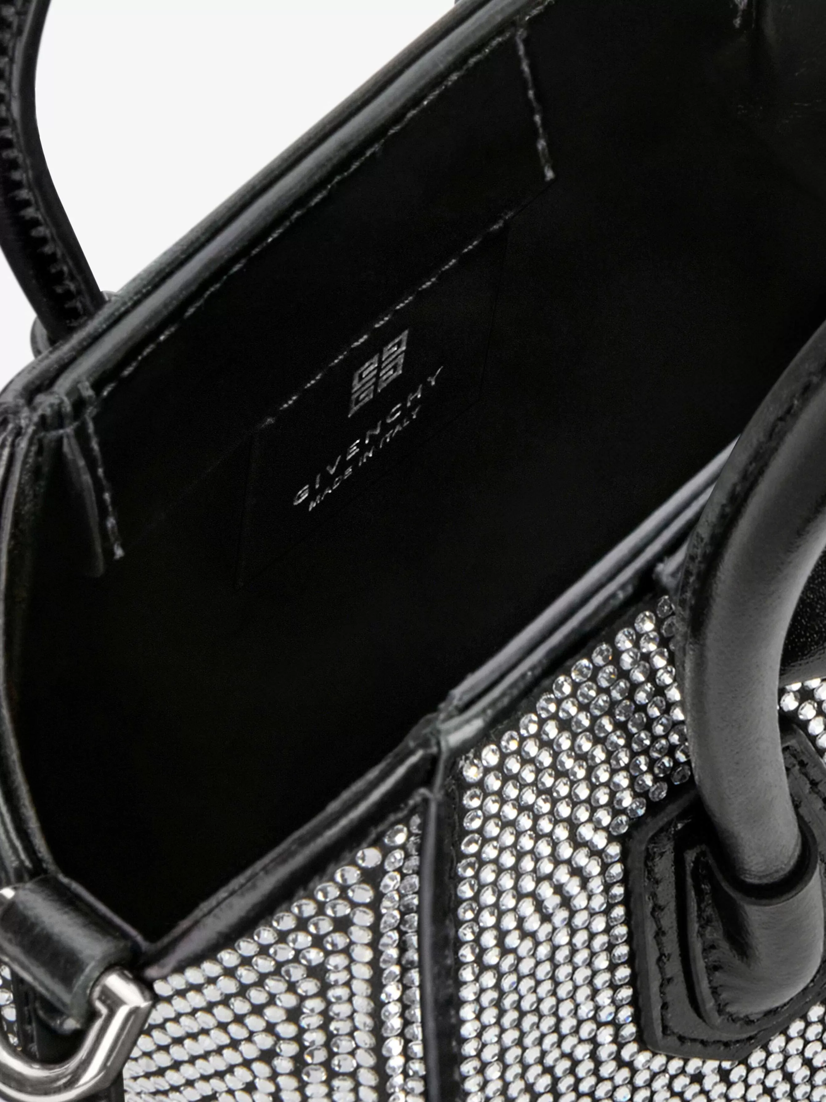 Givenchy Antigona>Sac Micro Antigona En Satin Avec Strass Noir