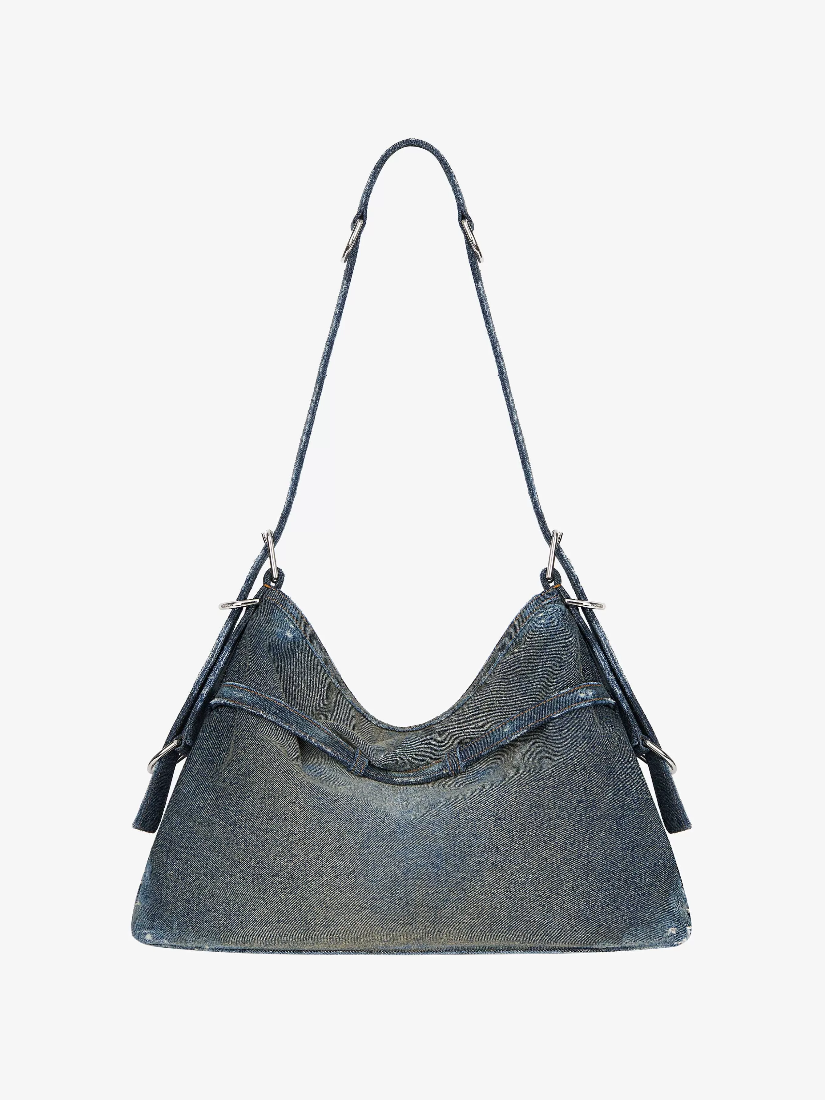 Givenchy Voyou>Sac Voyou Moyen En Denim Delave Bleu Militaire