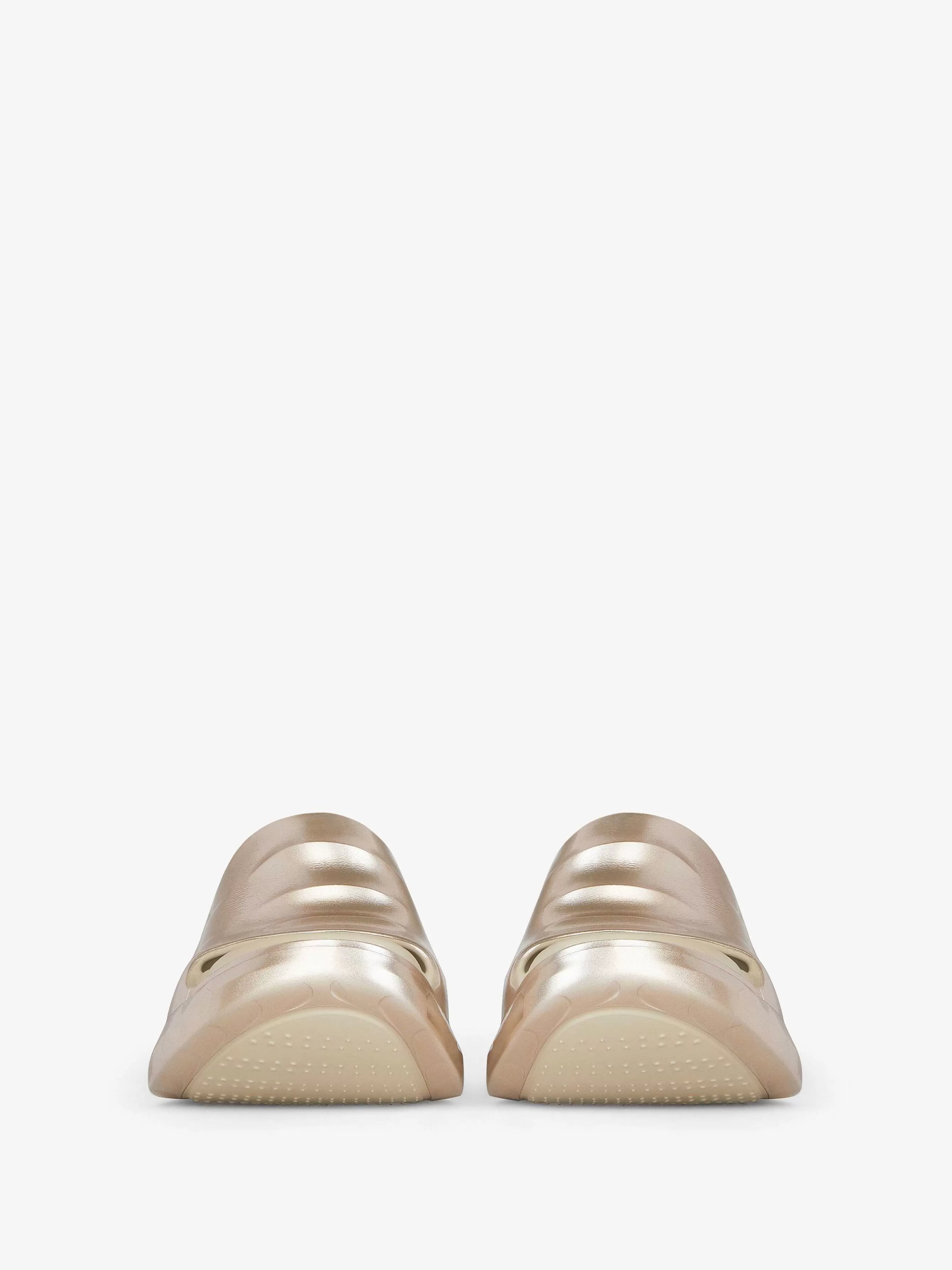 Givenchy Claquettes Et Sandales>Sandales Compensees Marshmallow En Caoutchouc Lamine Or Poussiereux