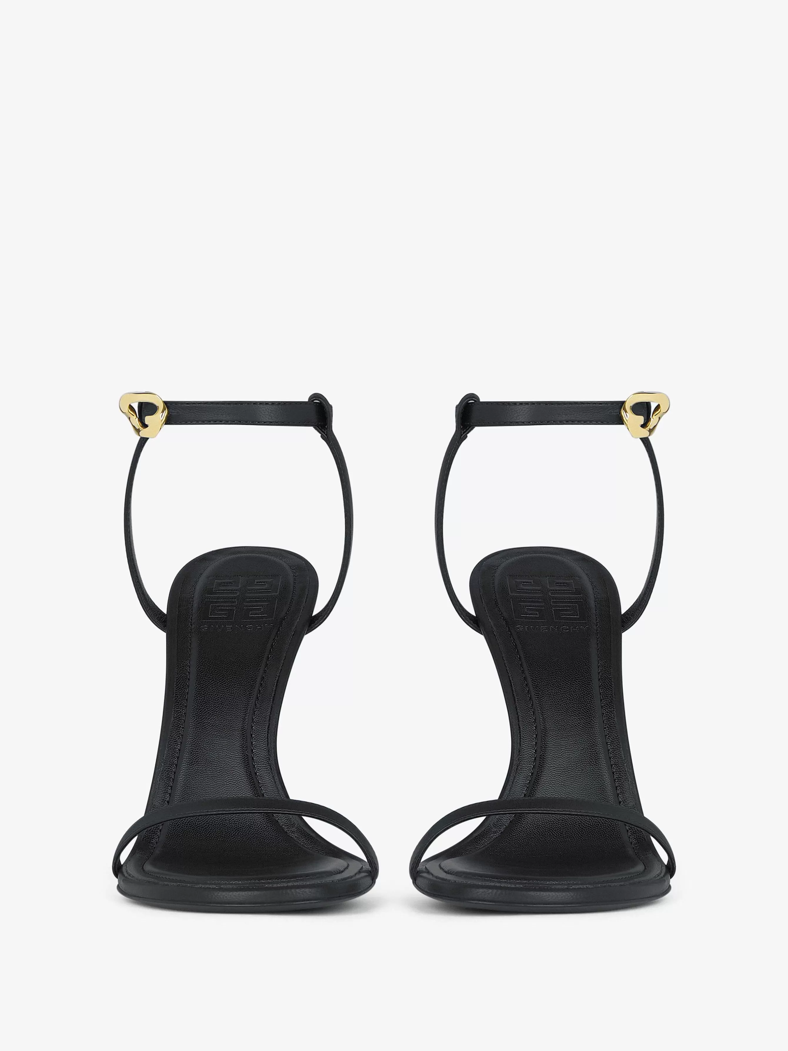 Givenchy Talons>Sandales G Cube En Cuir Noir