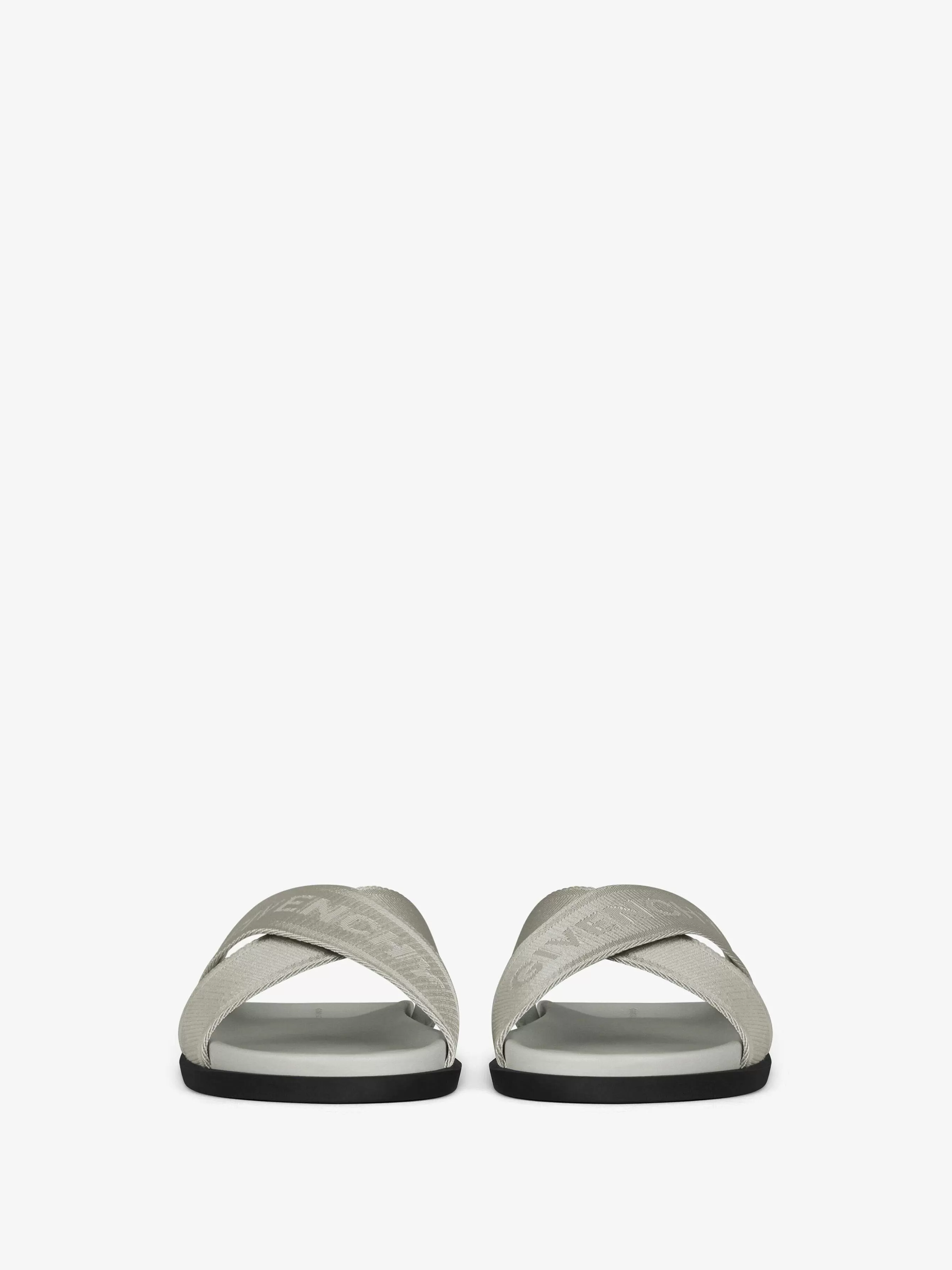 Givenchy Claquettes Et Sandales>Sandales G Plage A Brides Croisees En Sangle Gris Clair