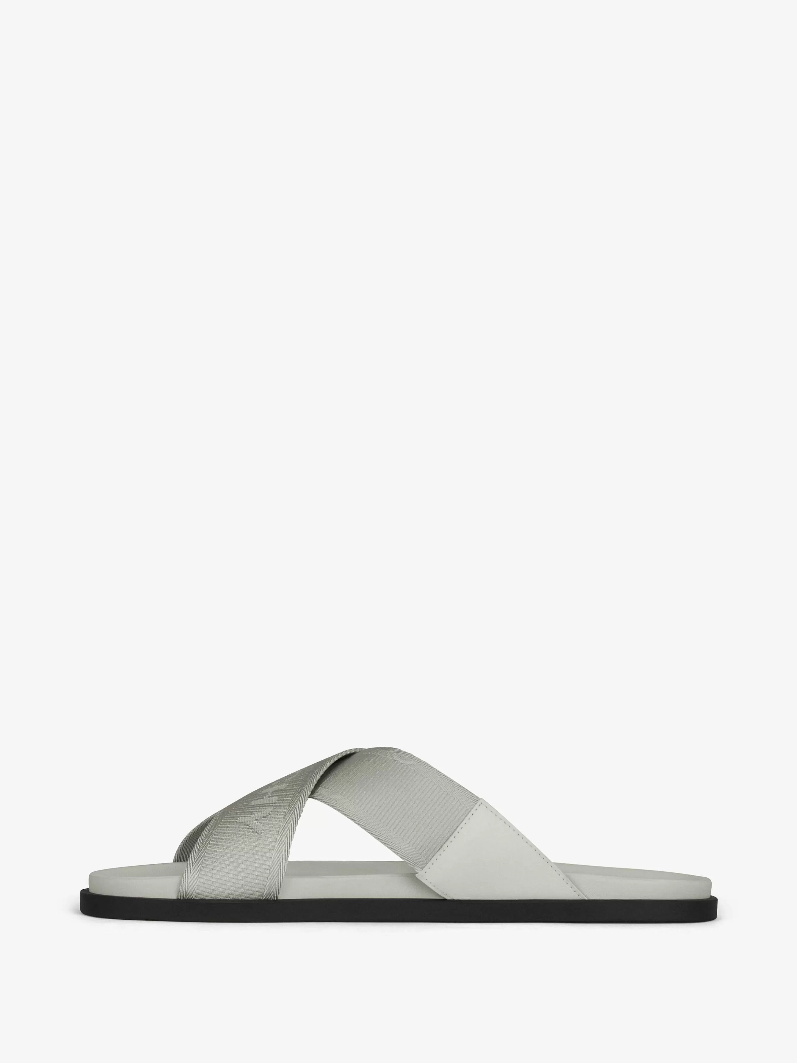 Givenchy Claquettes Et Sandales>Sandales G Plage A Brides Croisees En Sangle Gris Clair