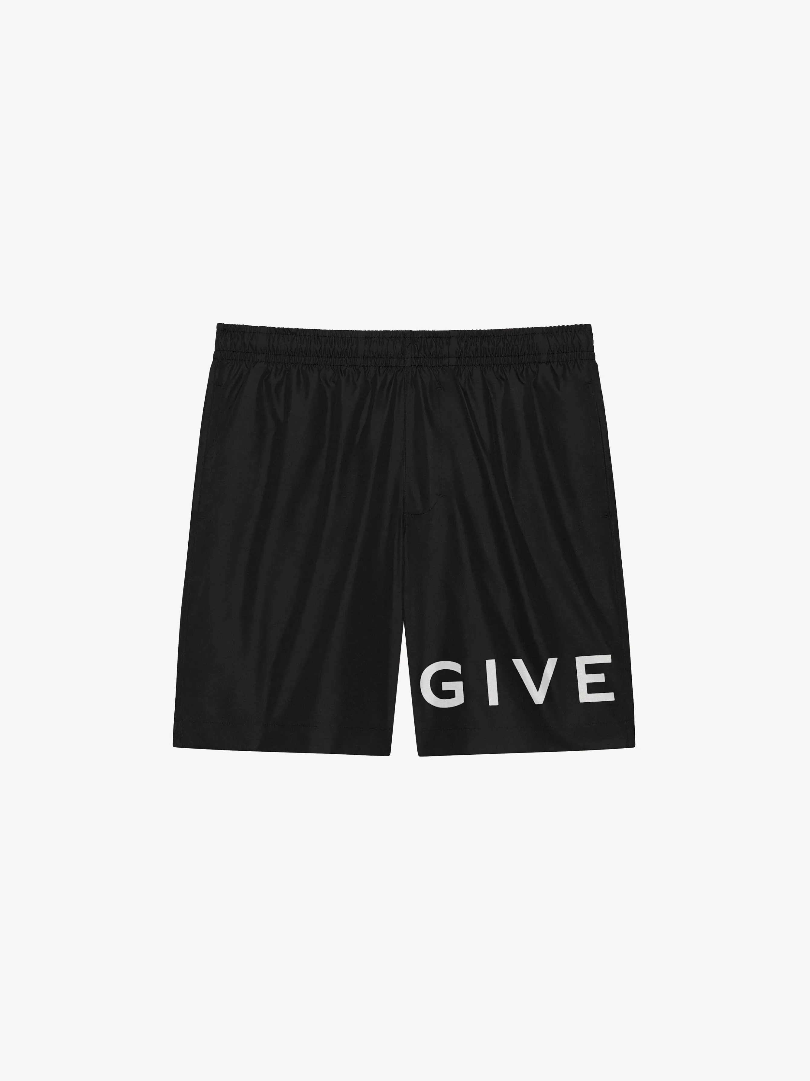 Givenchy Shorts>Short De Bain Long 4G Noir Blanc