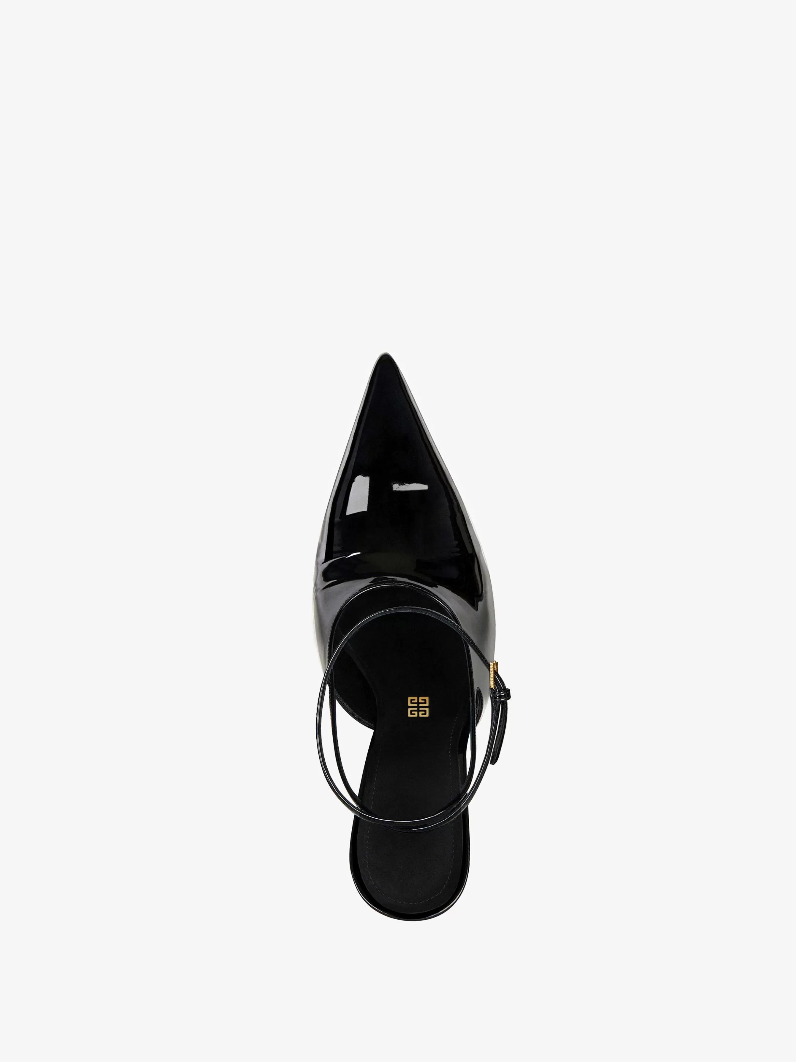 Givenchy Talons>Show Slingbacks En Cuir Verni Noir