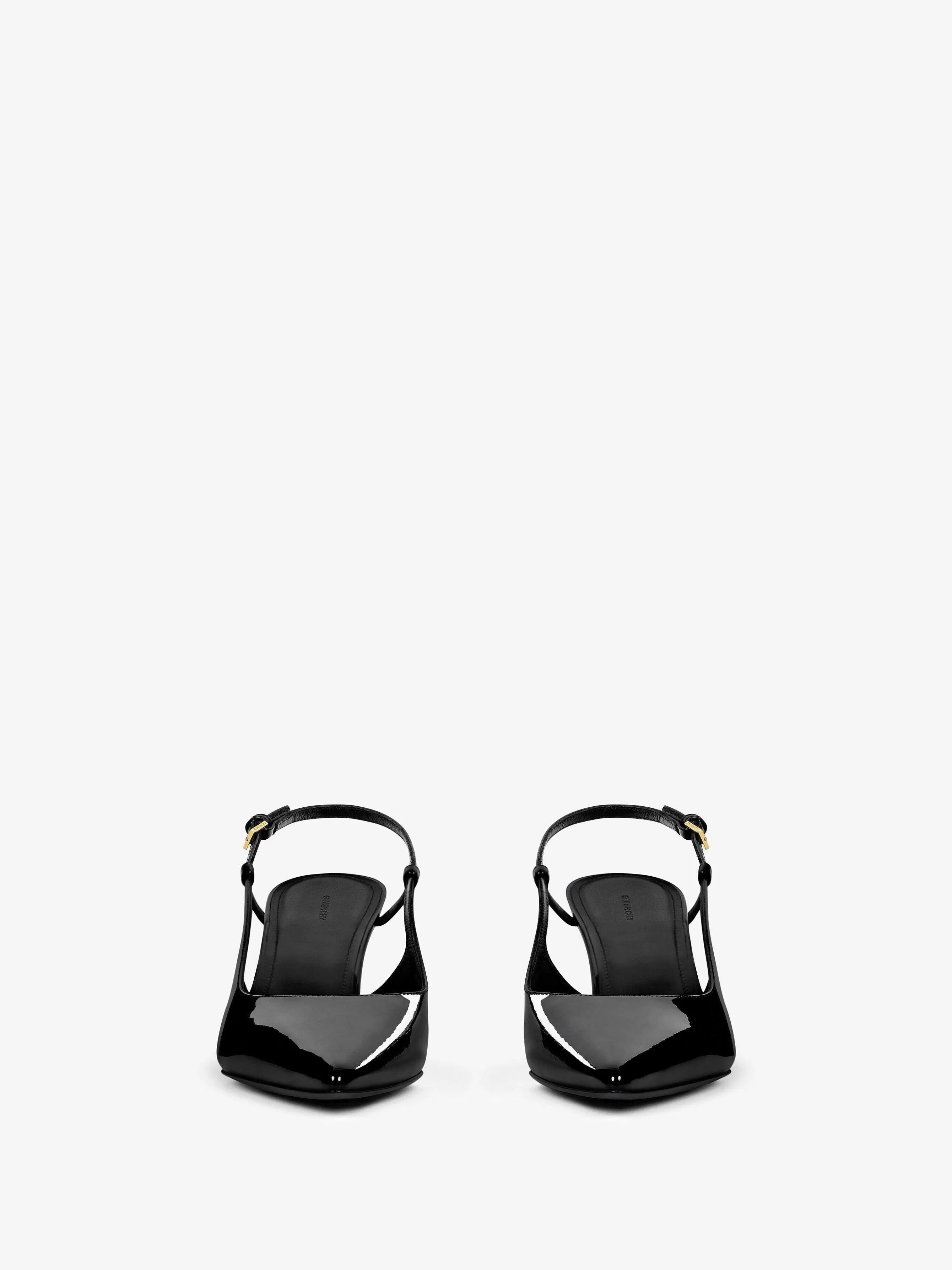 Givenchy Talons>Slingbacks G Cube En Cuir Verni Noir