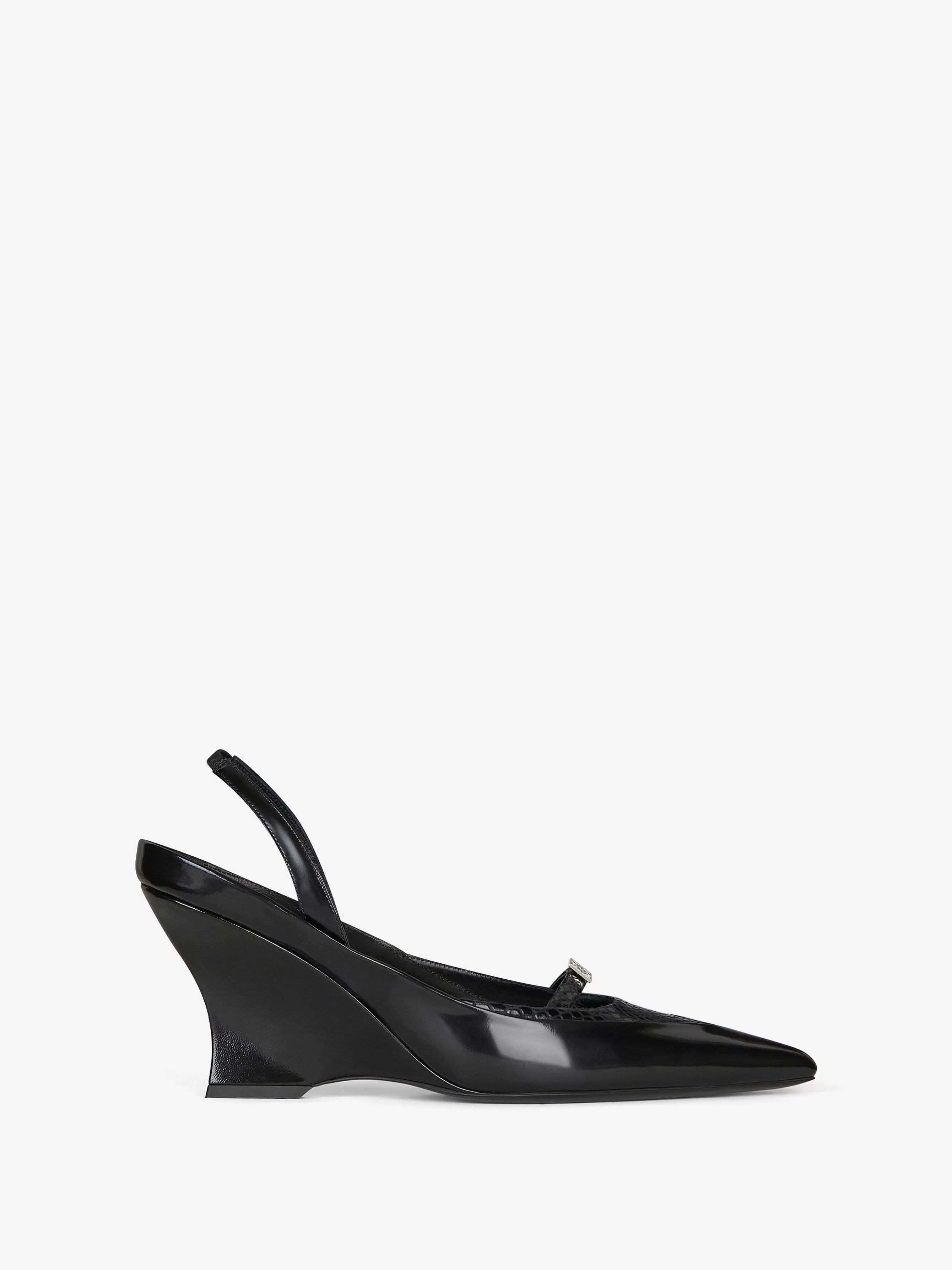 Givenchy Talons>Slingbacks Raven En Cuir Et Ayers Noir