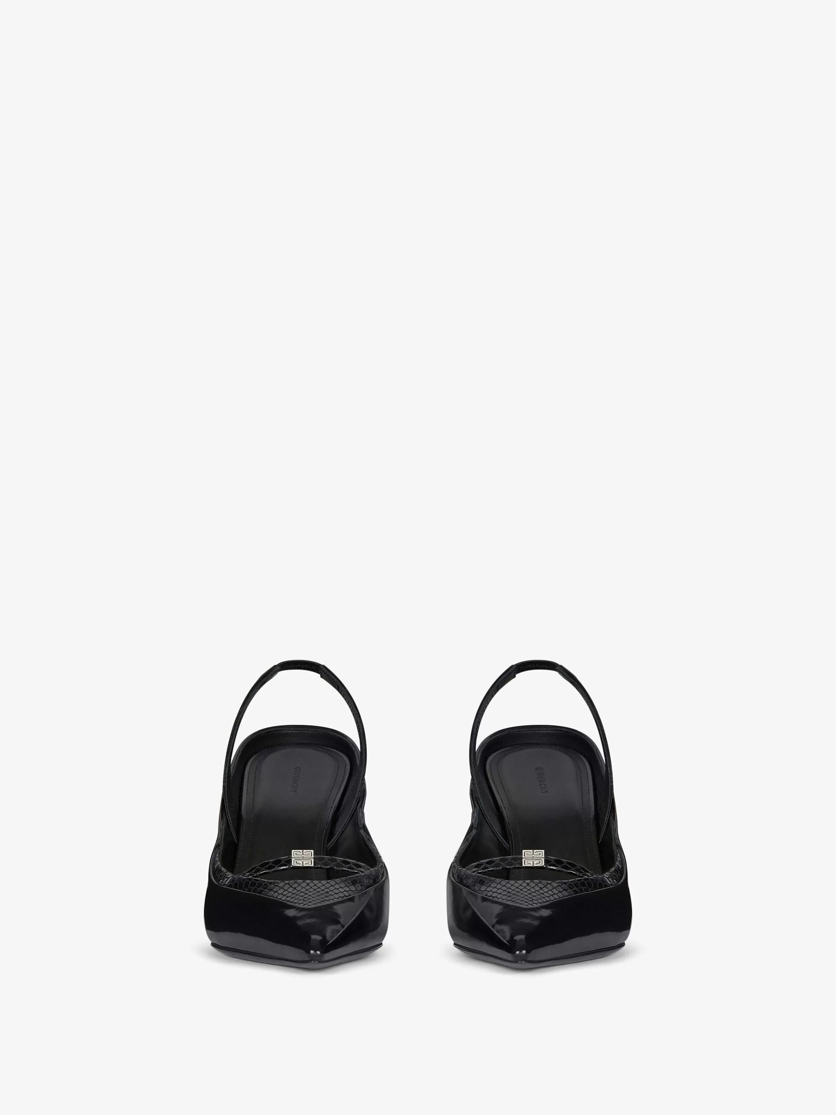 Givenchy Talons>Slingbacks Raven En Cuir Et Ayers Noir