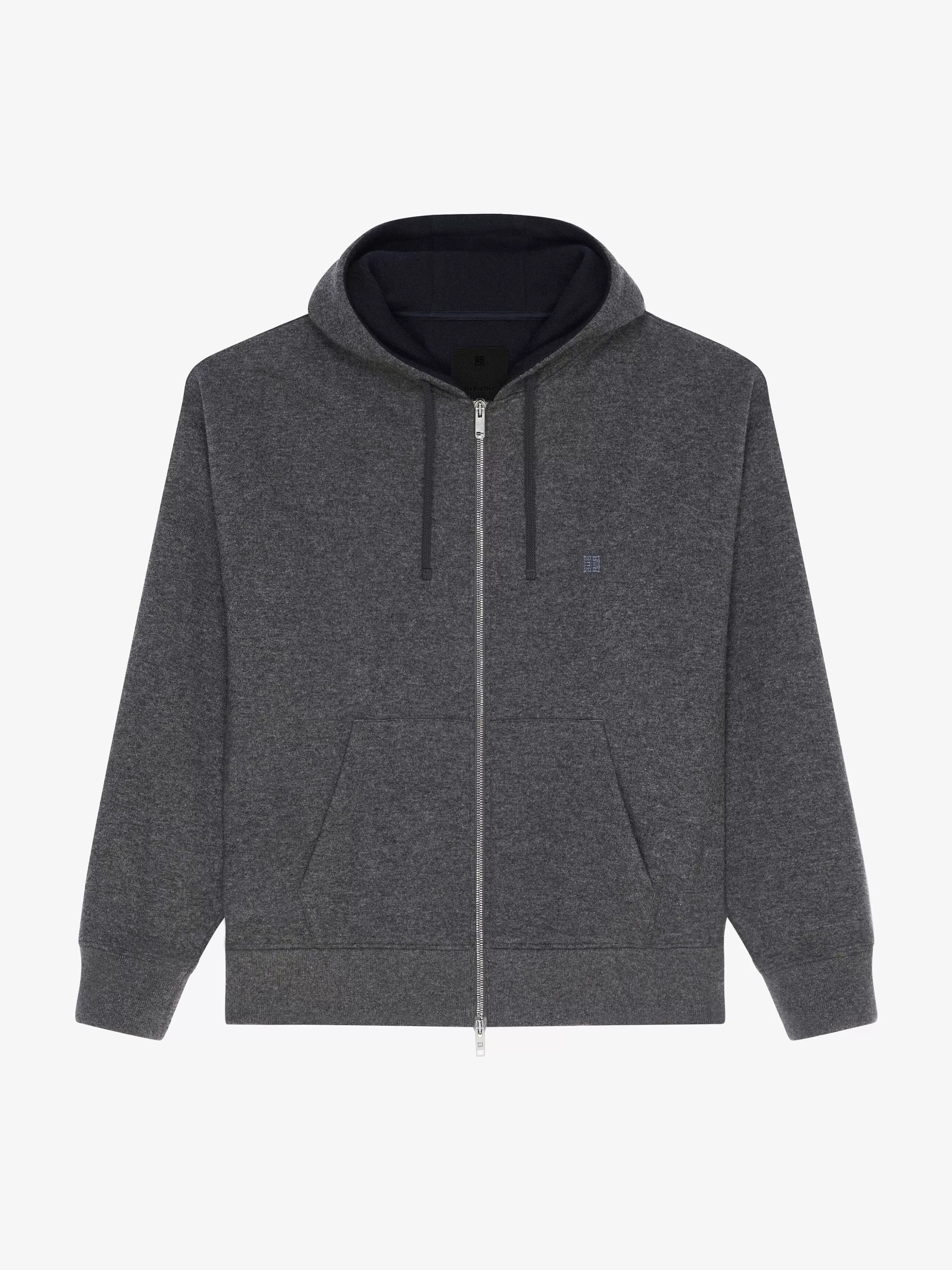 Givenchy Sweats Et Sweats A Capuche>Sweat A Capuche Coupe Boxy En Laine Et Cachemire Gris Moyen