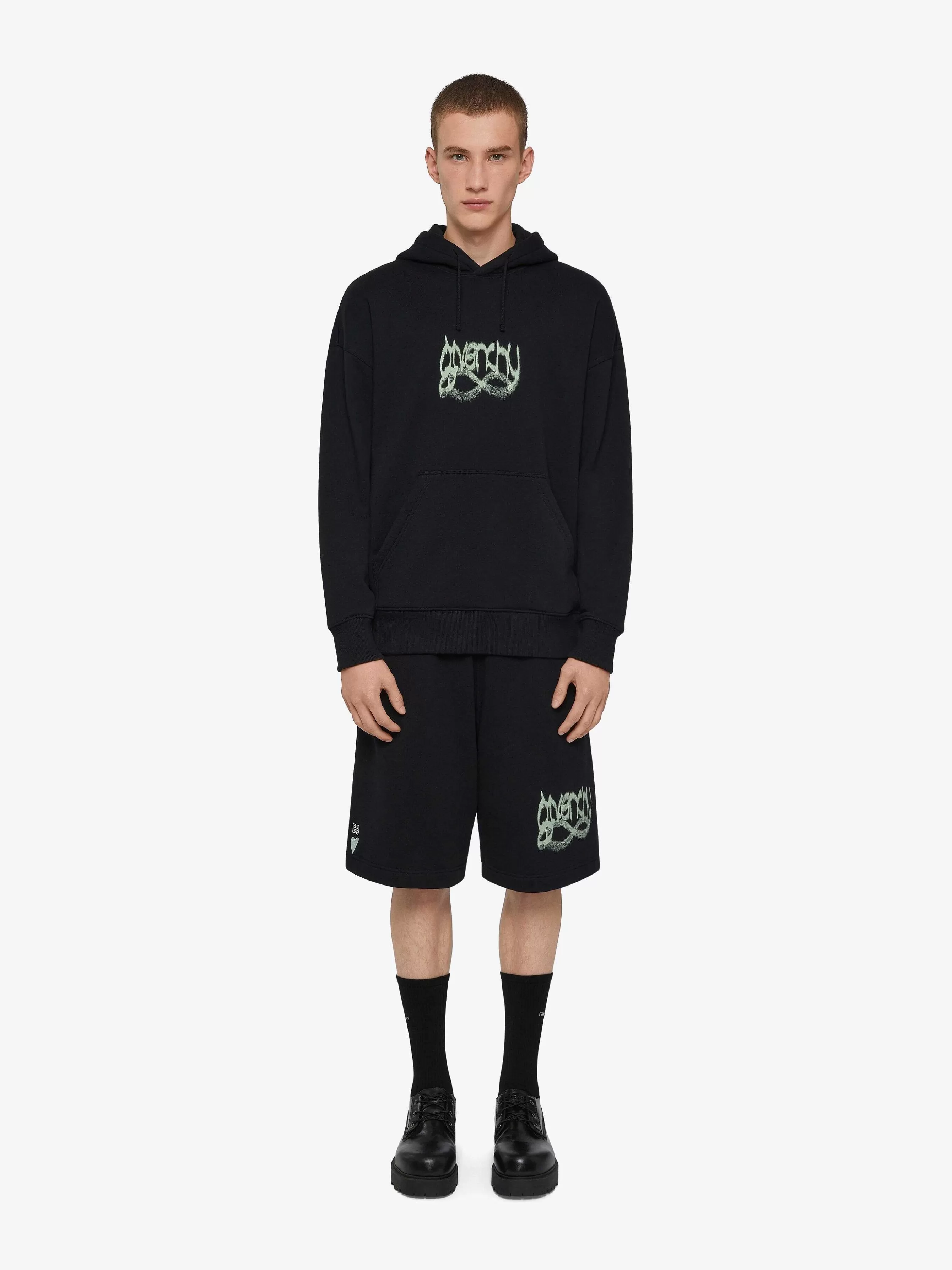 Givenchy Sweats Et Sweats A Capuche>Sweat A Capuche En Polaire A Imprime Infinity Noir