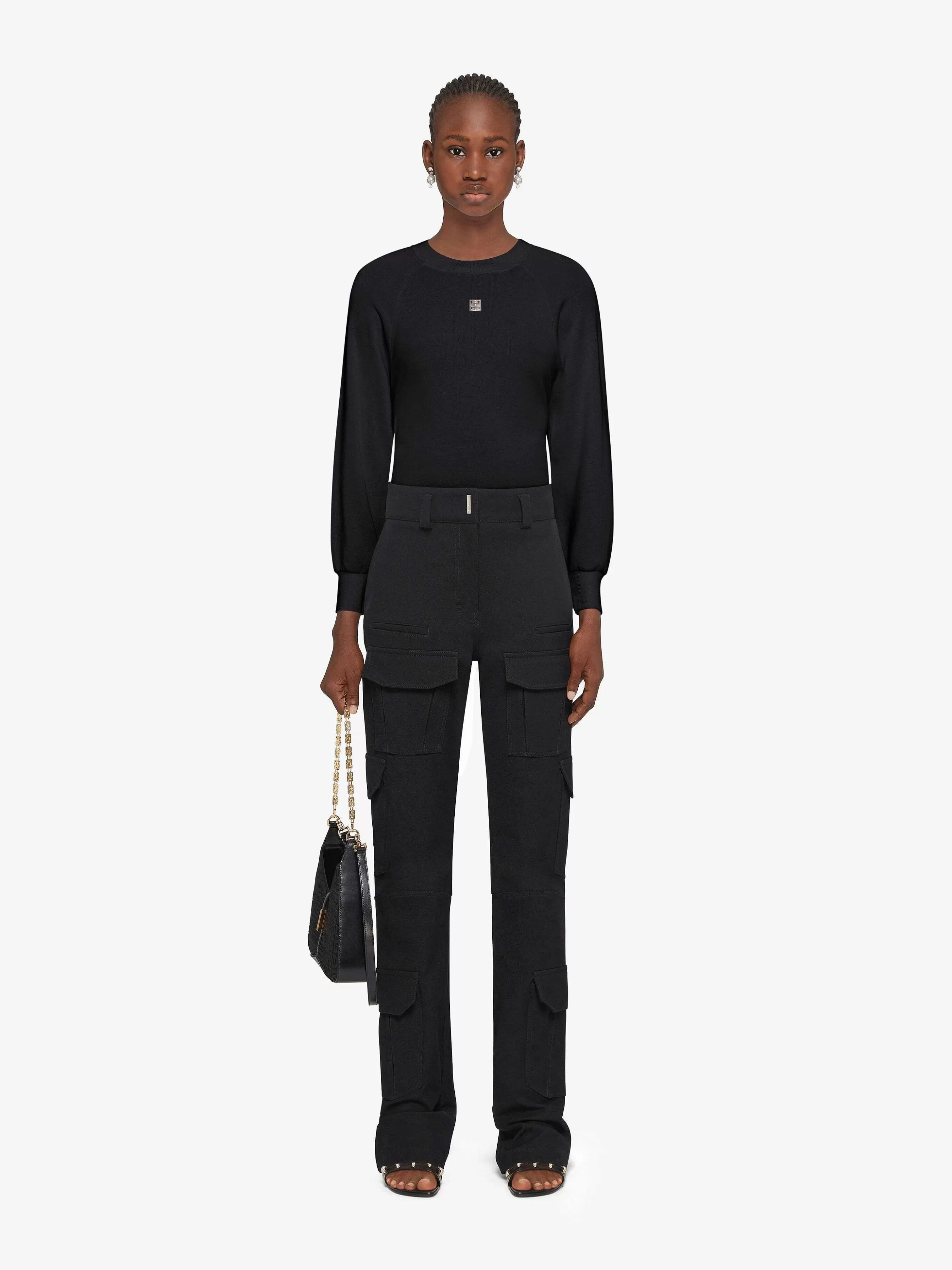 Givenchy Sweats Et Sweats A Capuche>Sweat-Shirt Coupe Slim En Polaire Noir