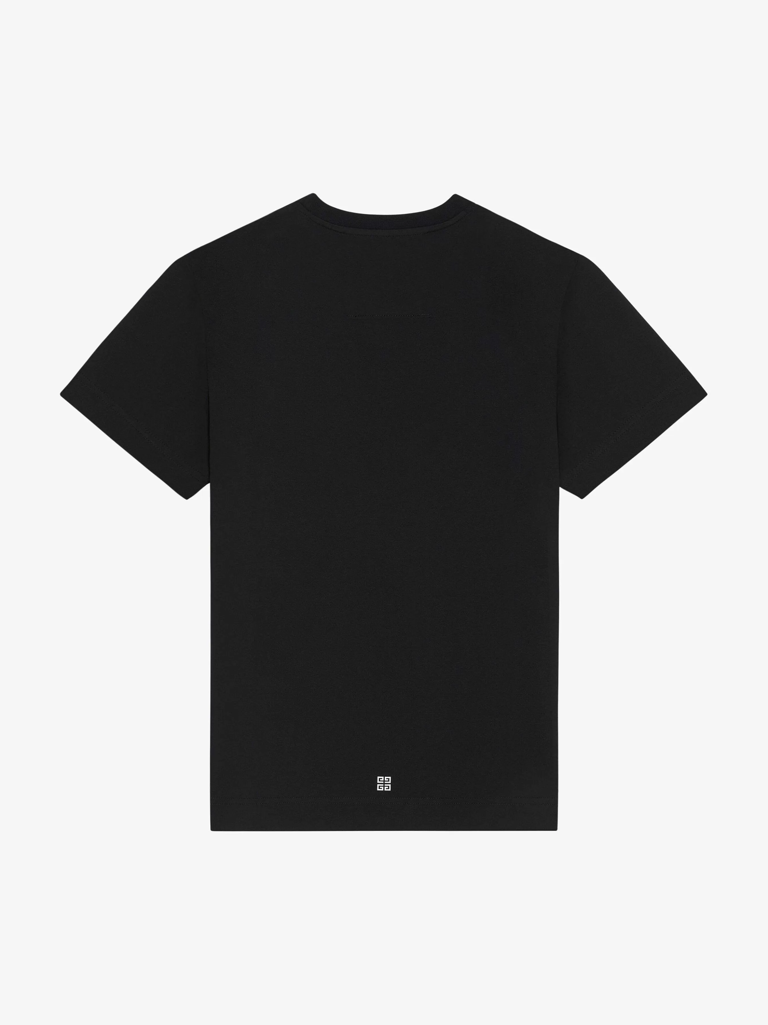 Givenchy T-Shirts>T-Shirt Coupe Slim En Coton Avec Imprime Flammes Noir