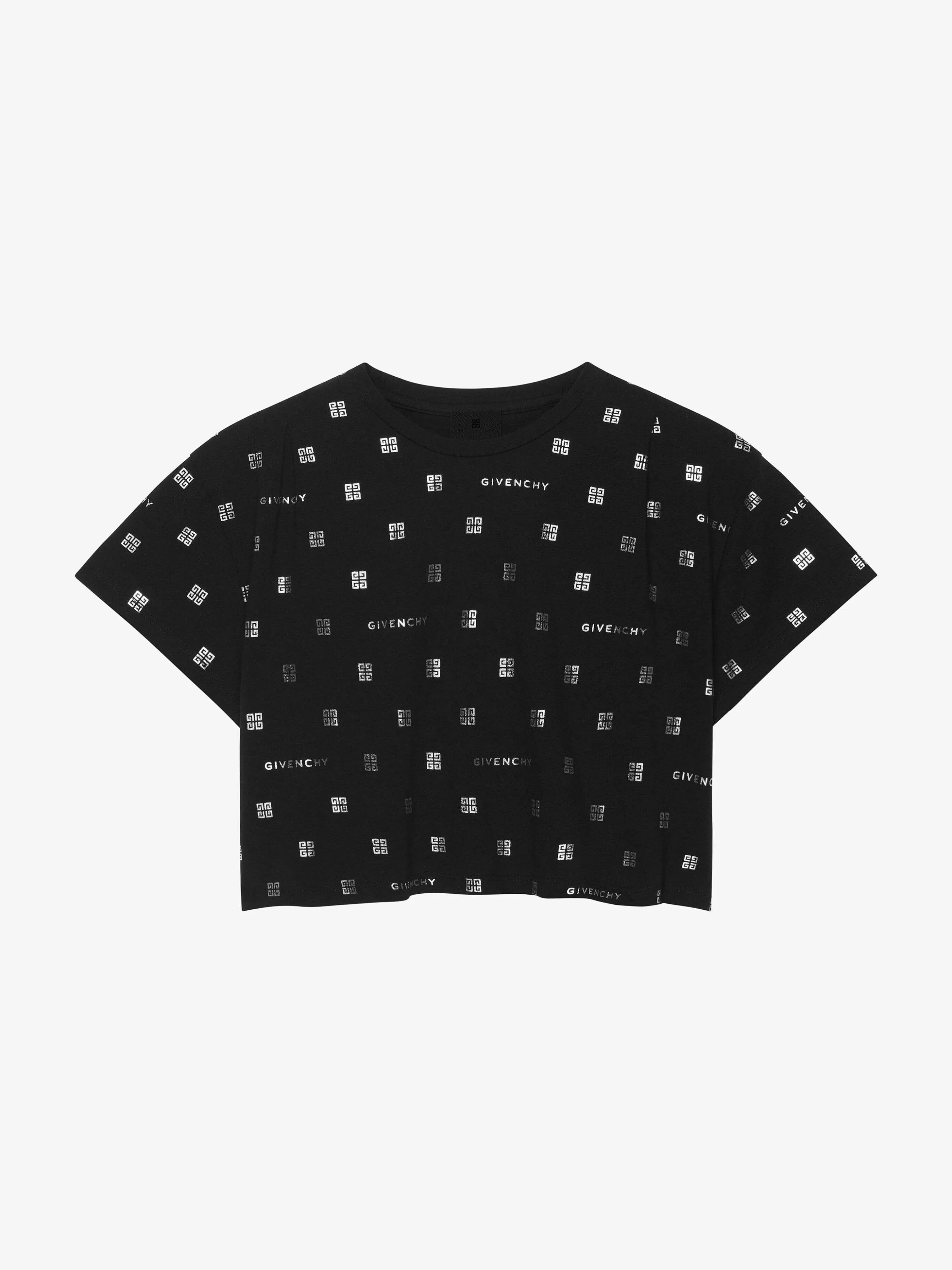 Givenchy Fille (4 À 12 Ans)>T-Shirt En Coton 4G Noir/Argente