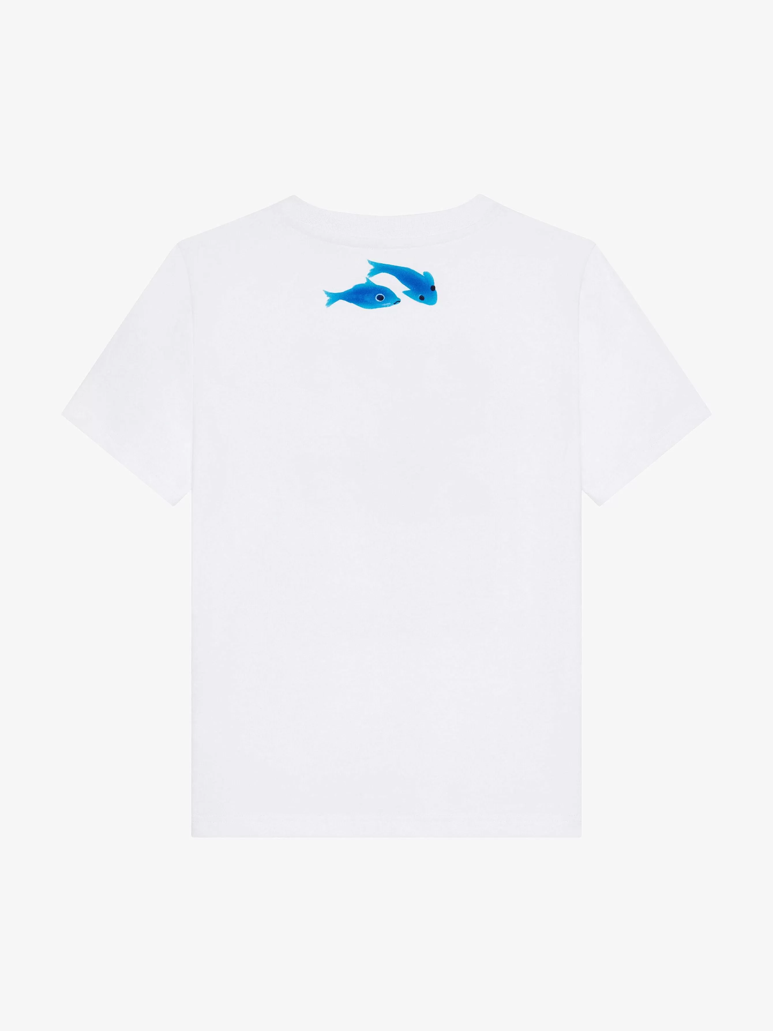 Givenchy Garçon (4 À 12 Ans)>T-Shirt En Coton A Imprime Poisson Blanc