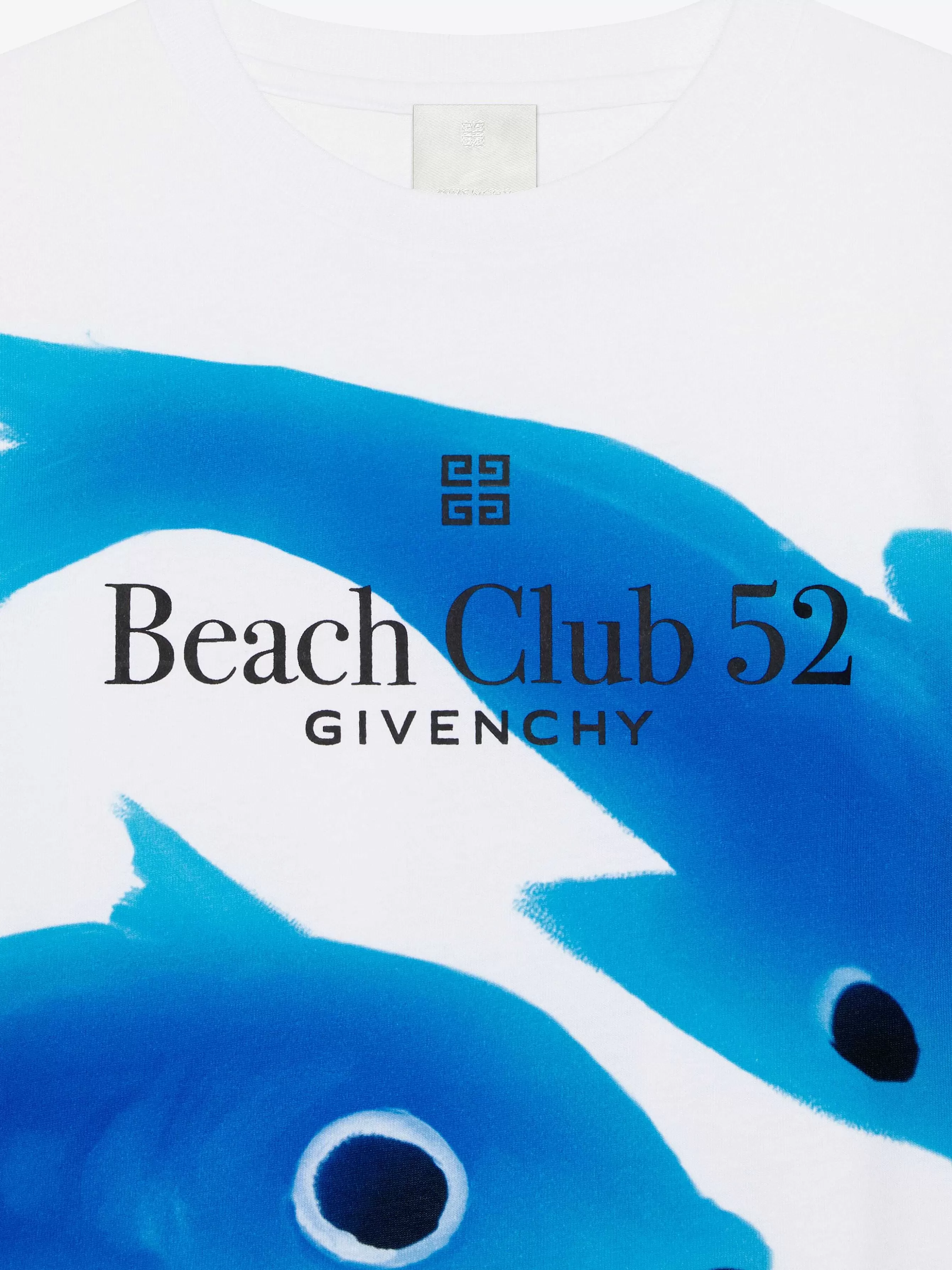 Givenchy Garçon (4 À 12 Ans)>T-Shirt En Coton A Imprime Poisson Blanc