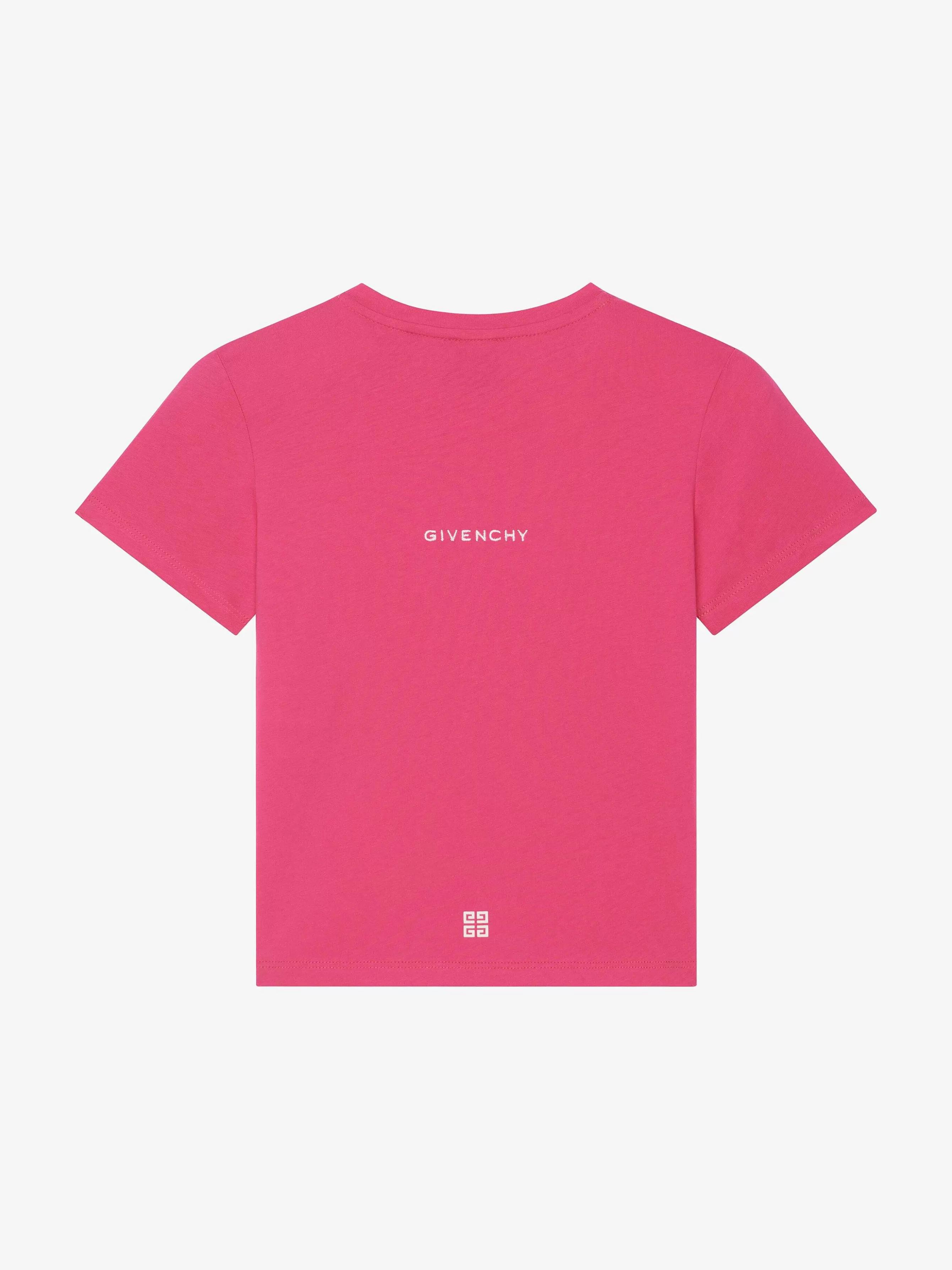 Givenchy Fille (4 À 12 Ans)>T-Shirt En Coton Avec Imprime Chateau Disney Rose Profond