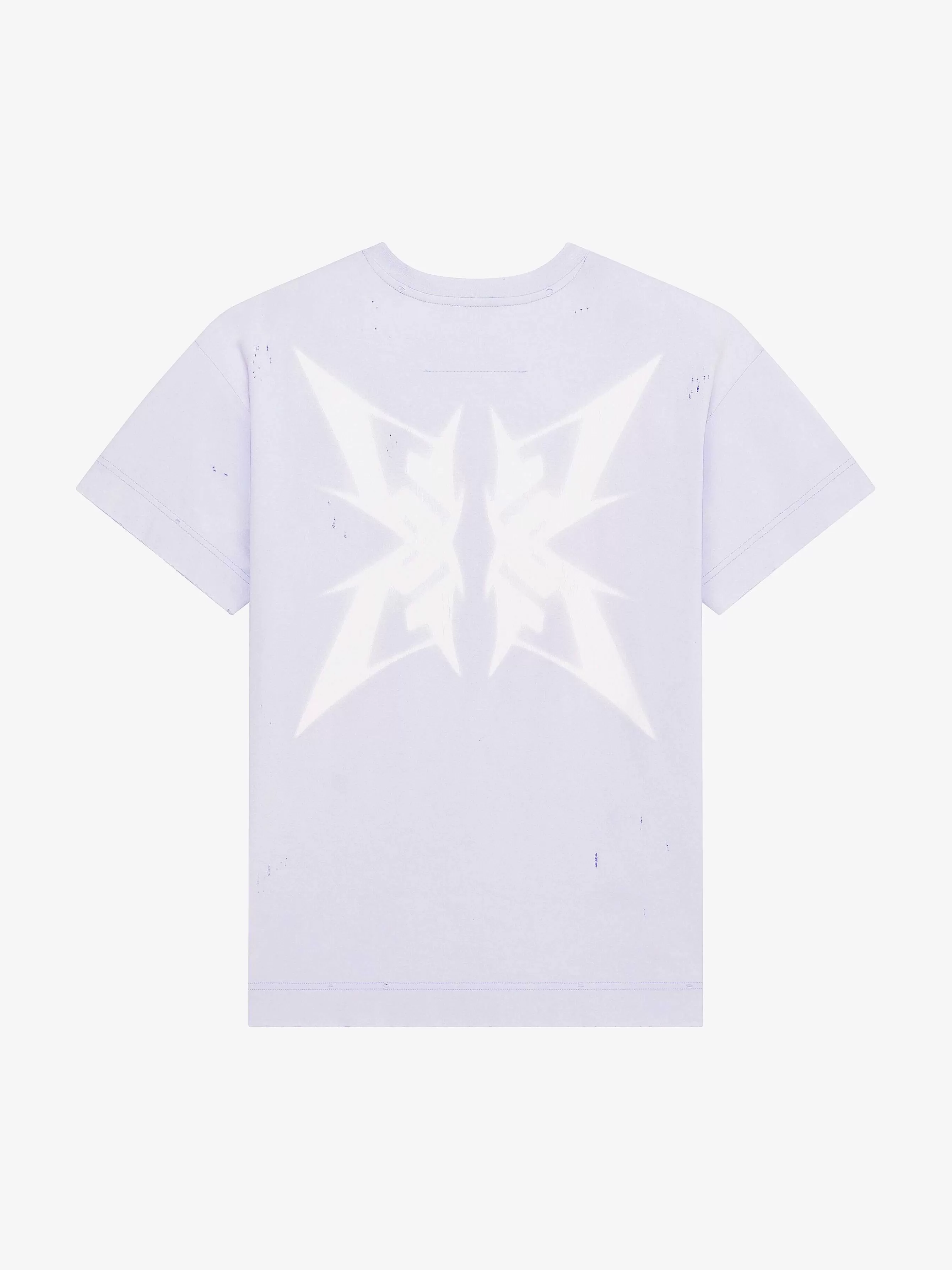 Givenchy T-Shirts>T-Shirt En Coton Avec Imprimes Papillons Et 4G Bleu Bebe