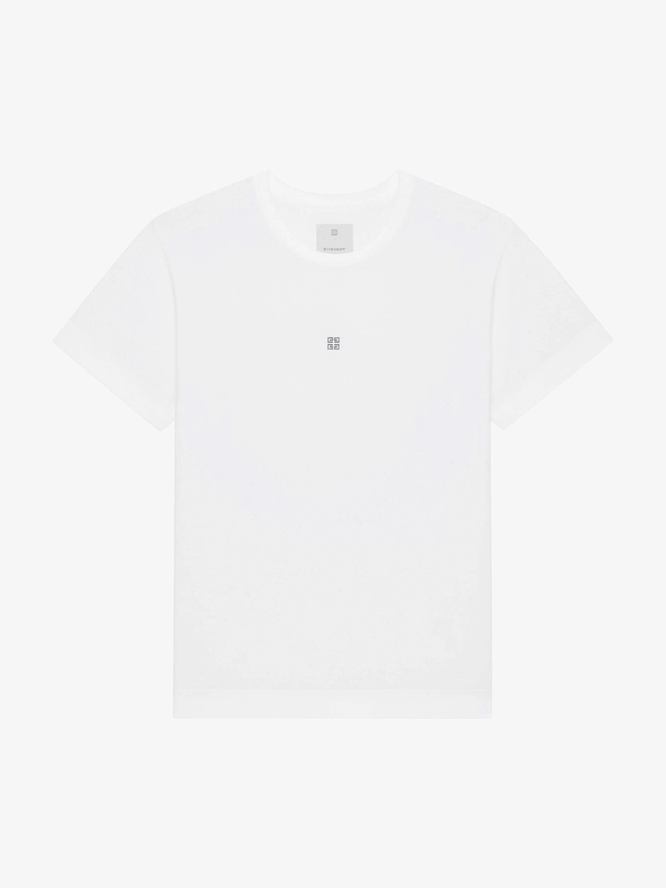 Givenchy T-Shirts>T-Shirt En Jersey Avec Broderie 4G Blanc