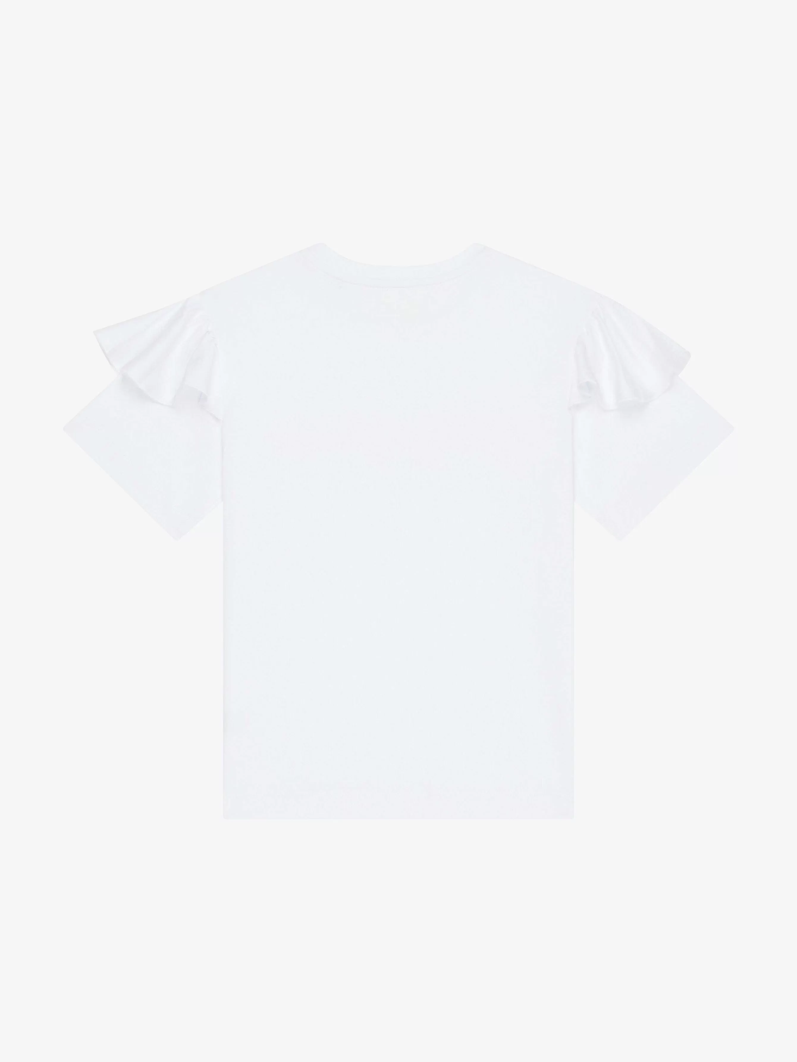 Givenchy Fille (4 À 12 Ans)>T-Shirt En Jersey Avec Volants Blanc