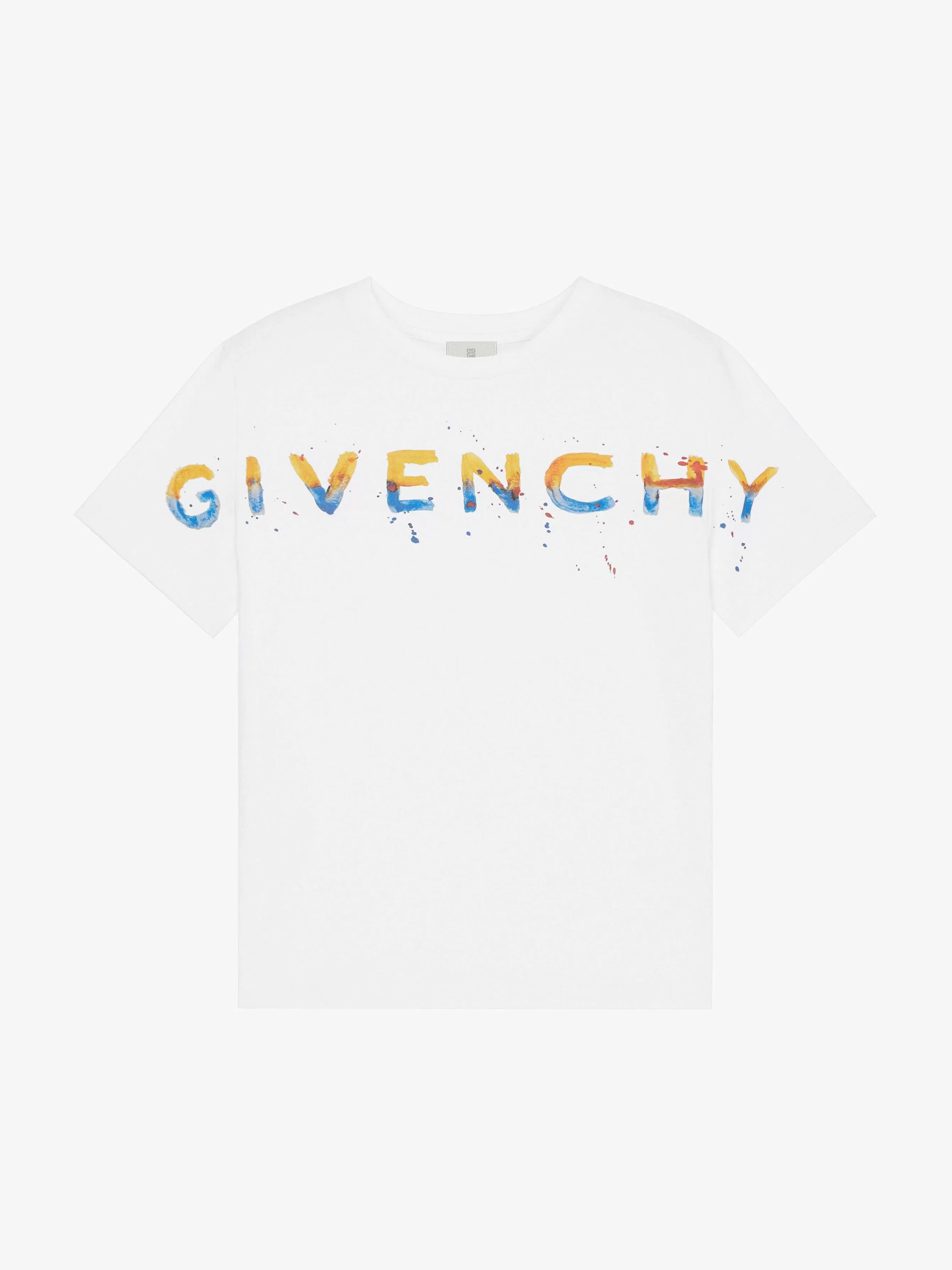 Givenchy Garçon (4 À 12 Ans)>T-Shirt En Jersey Imprime Blanc