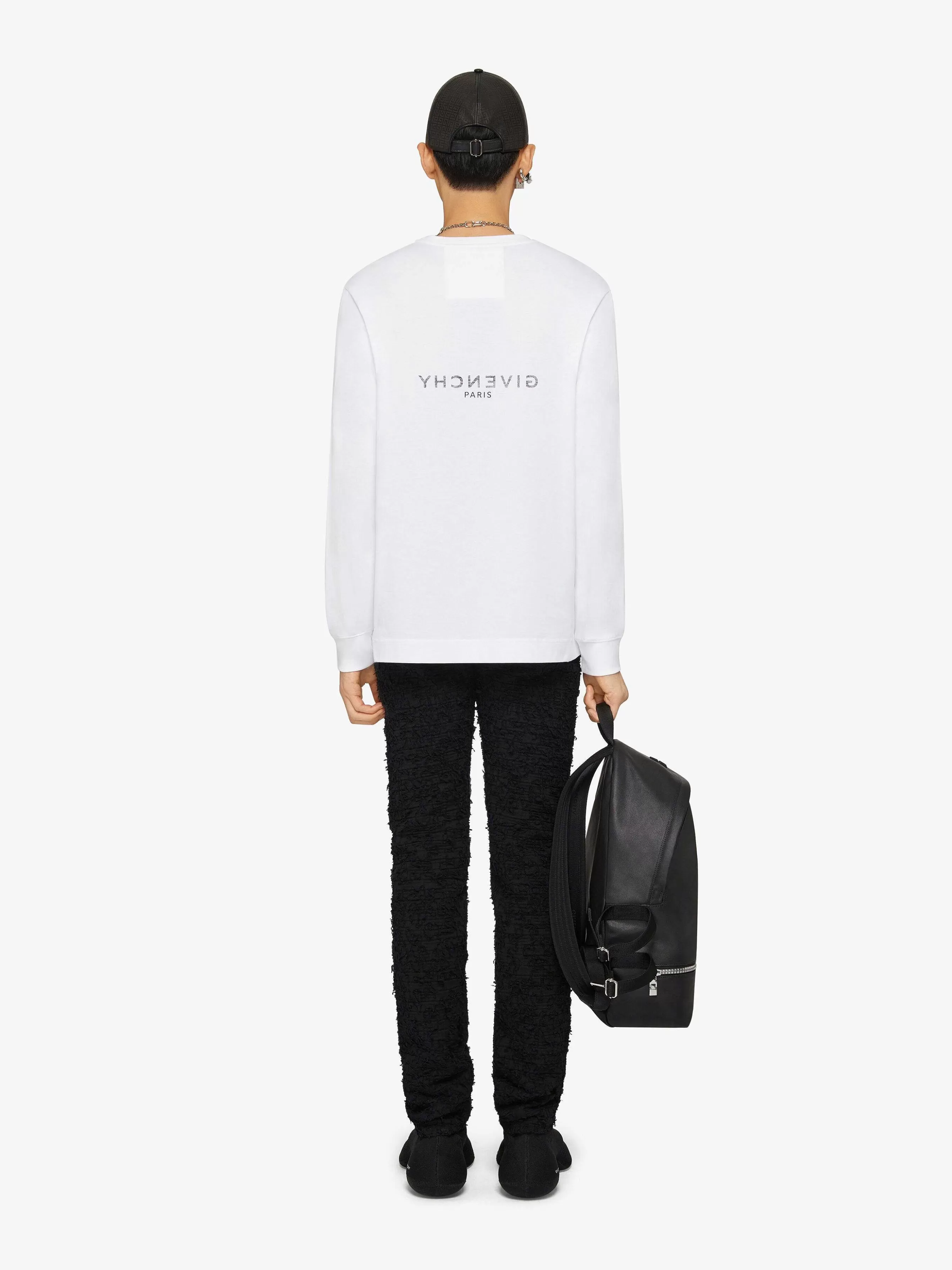 Givenchy T-Shirts>T-Shirt En Jersey Inverse Blanc