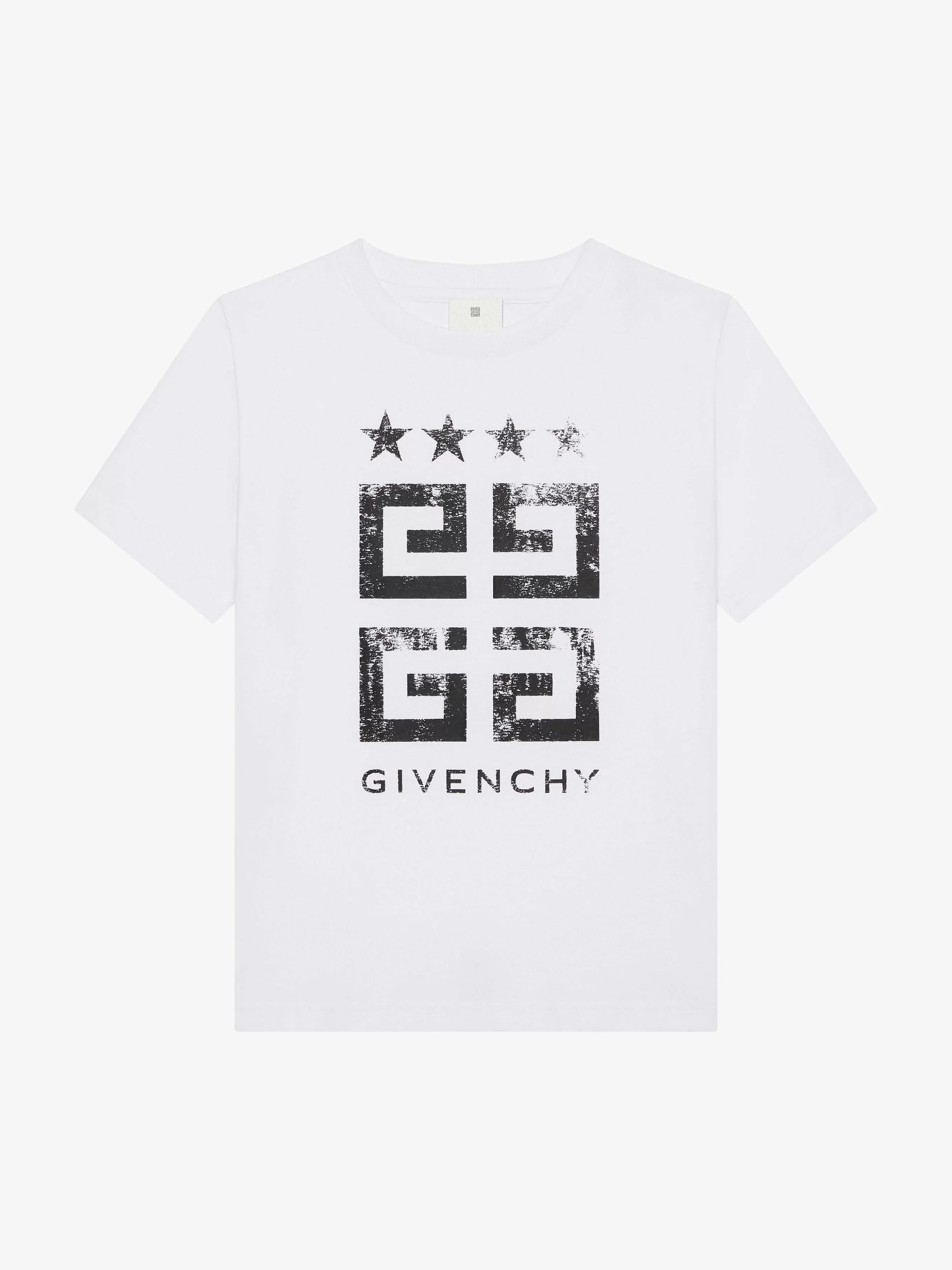 Givenchy Garçon (4 À 12 Ans)>T-Shirt Etoiles 4G En Coton Blanc