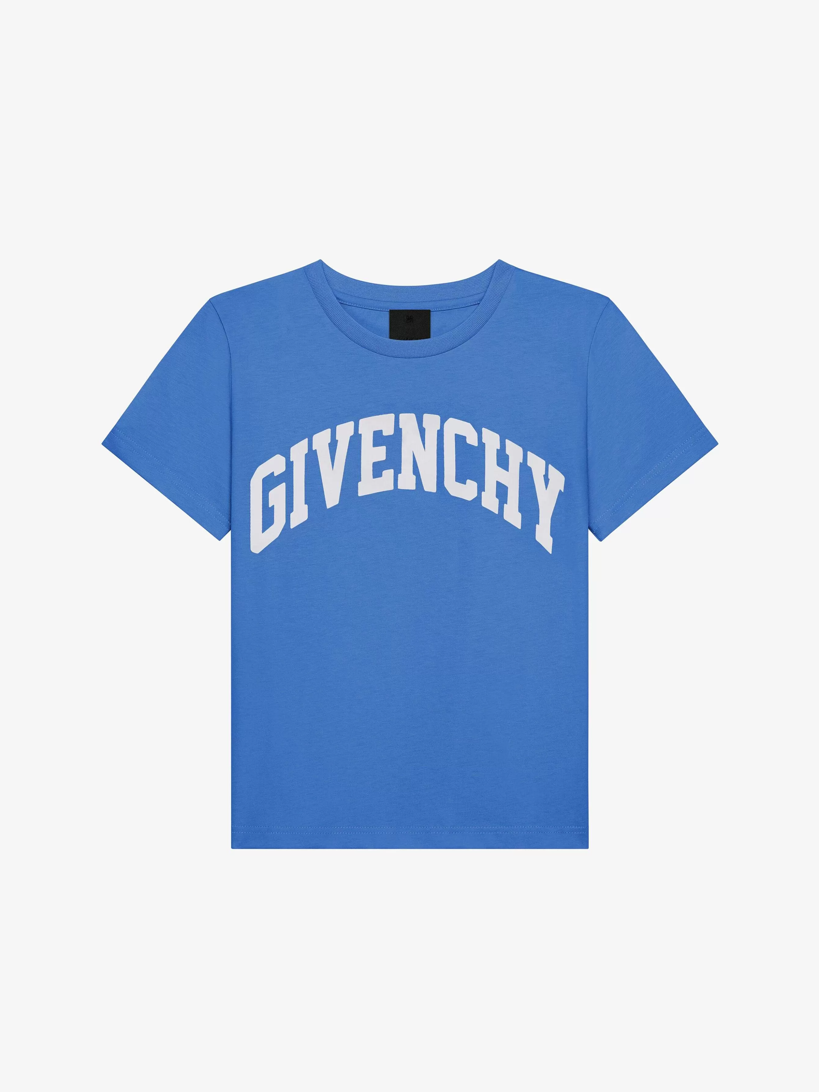 Givenchy Garçon (4 À 12 Ans)>T-Shirt College En Coton Bleu