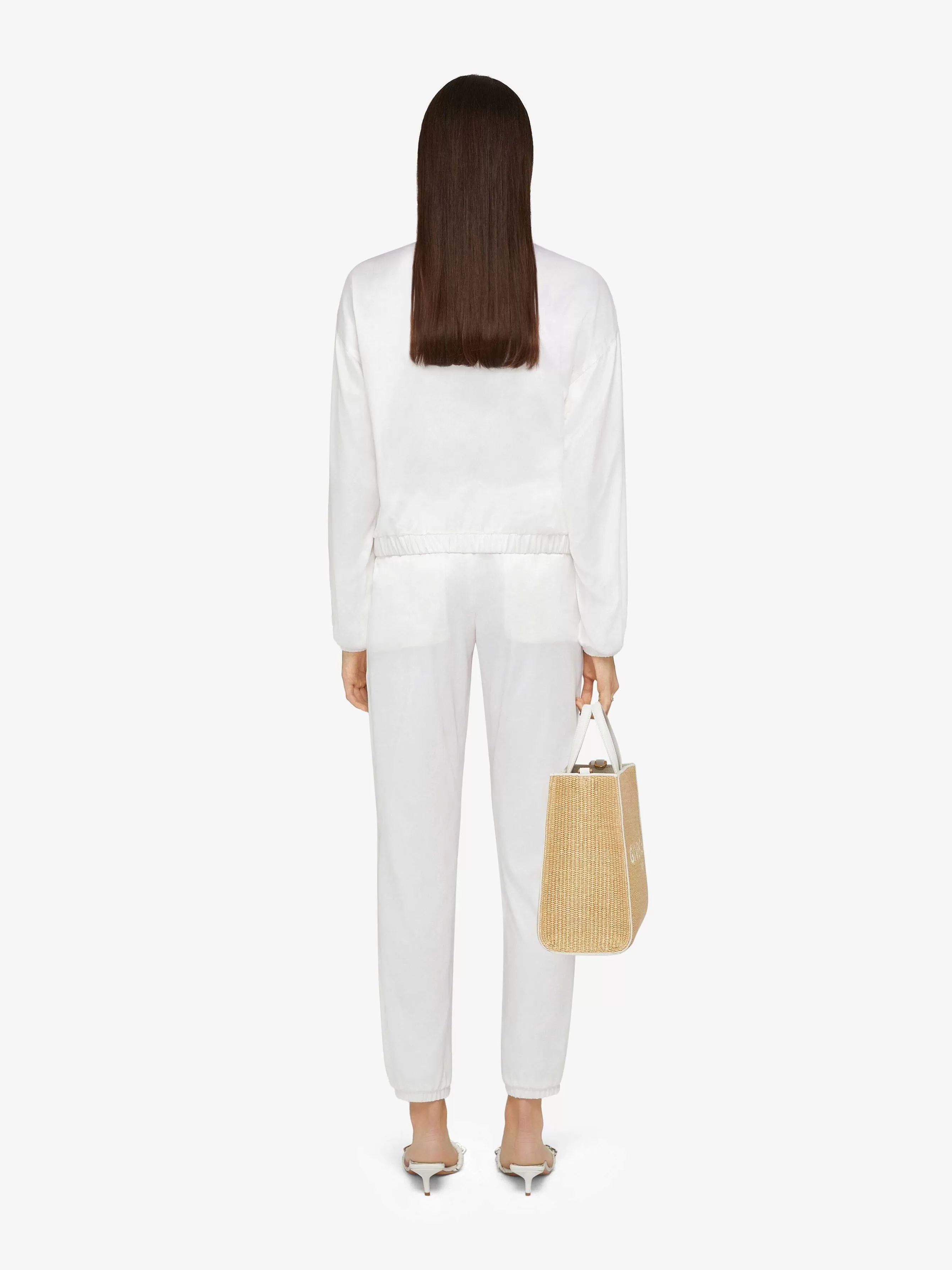 Givenchy Vetements D'Exterieur Et Blousons>Veste De Jogging Reversible En Broderie 4G Blanc