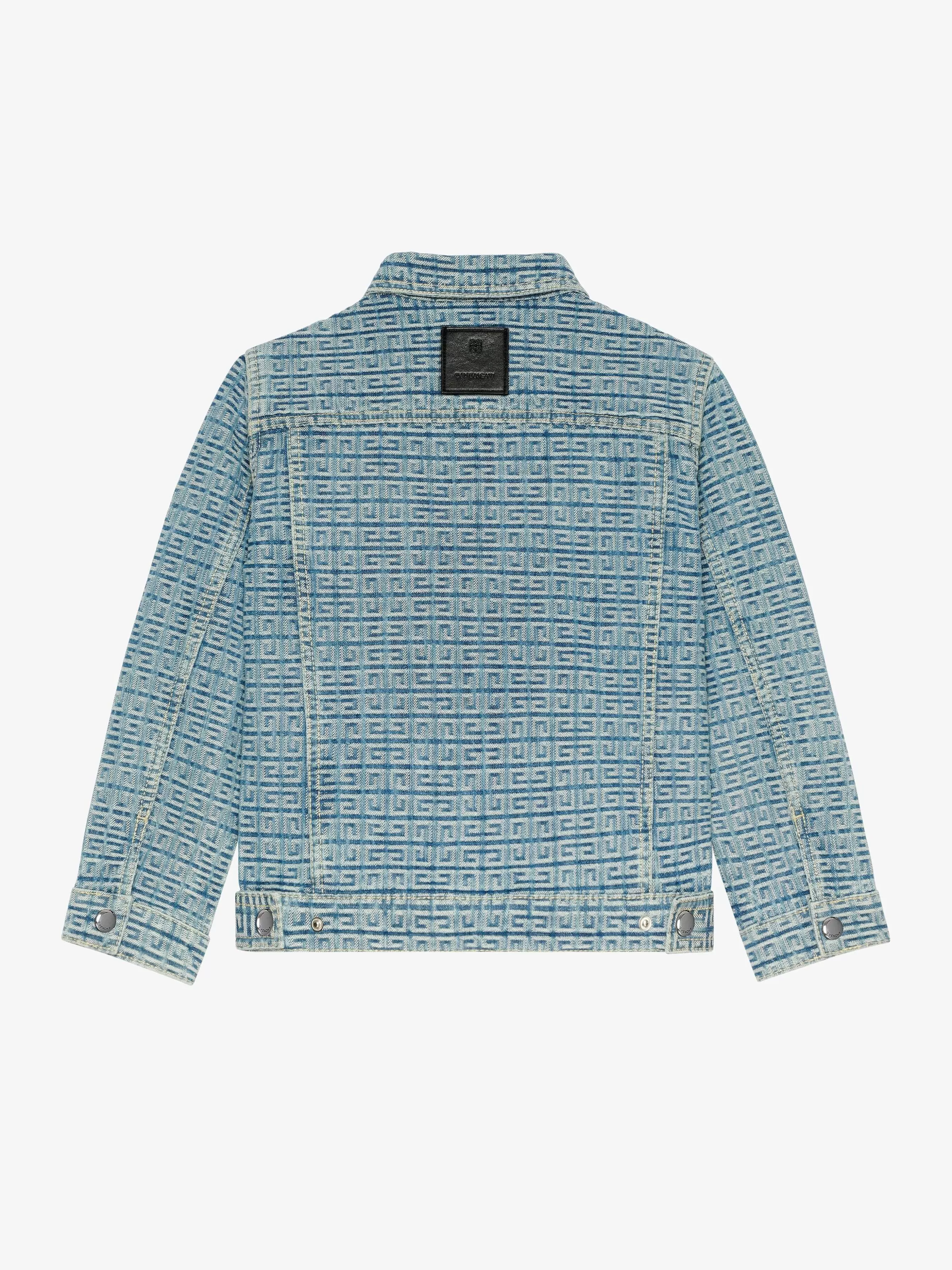 Givenchy Garçon (4 À 12 Ans)>Veste En Denim 4G Bleu Mineral