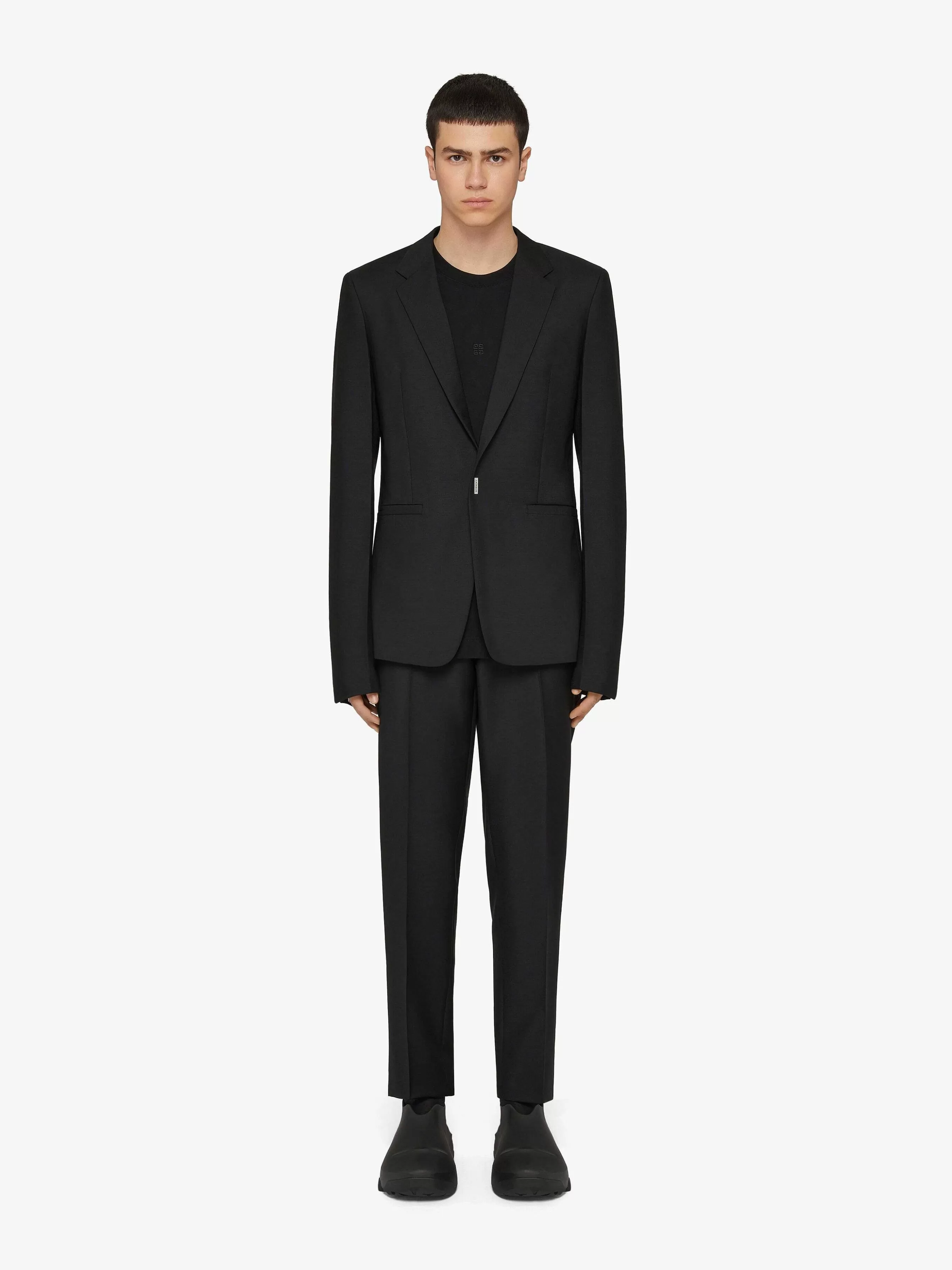 Givenchy Vestes Et Manteaux>Veste En Laine Et Mohair Noir