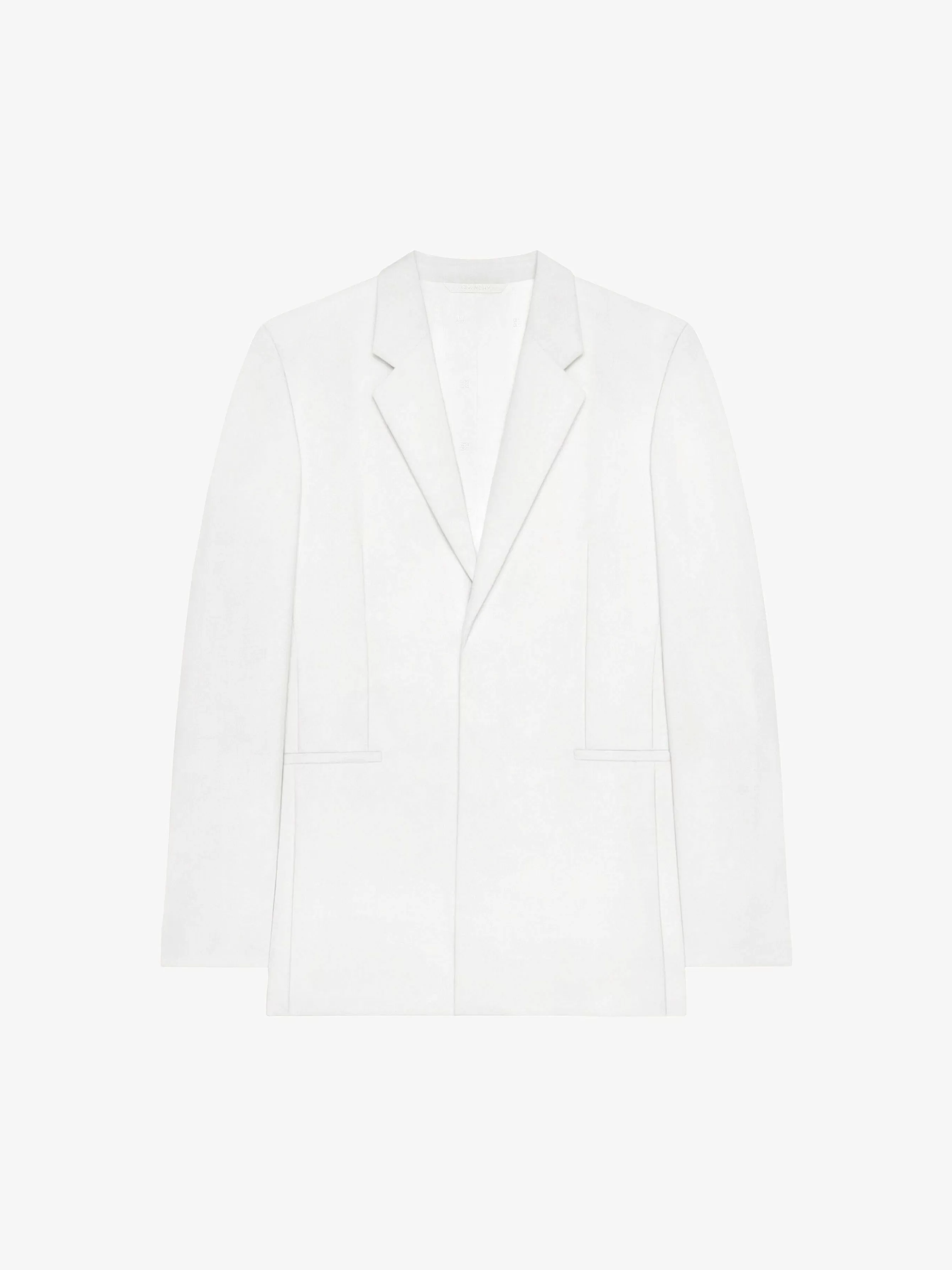 Givenchy Vestes Et Manteaux>Veste Extra Ajustee En Laine Et Mohair Blanc