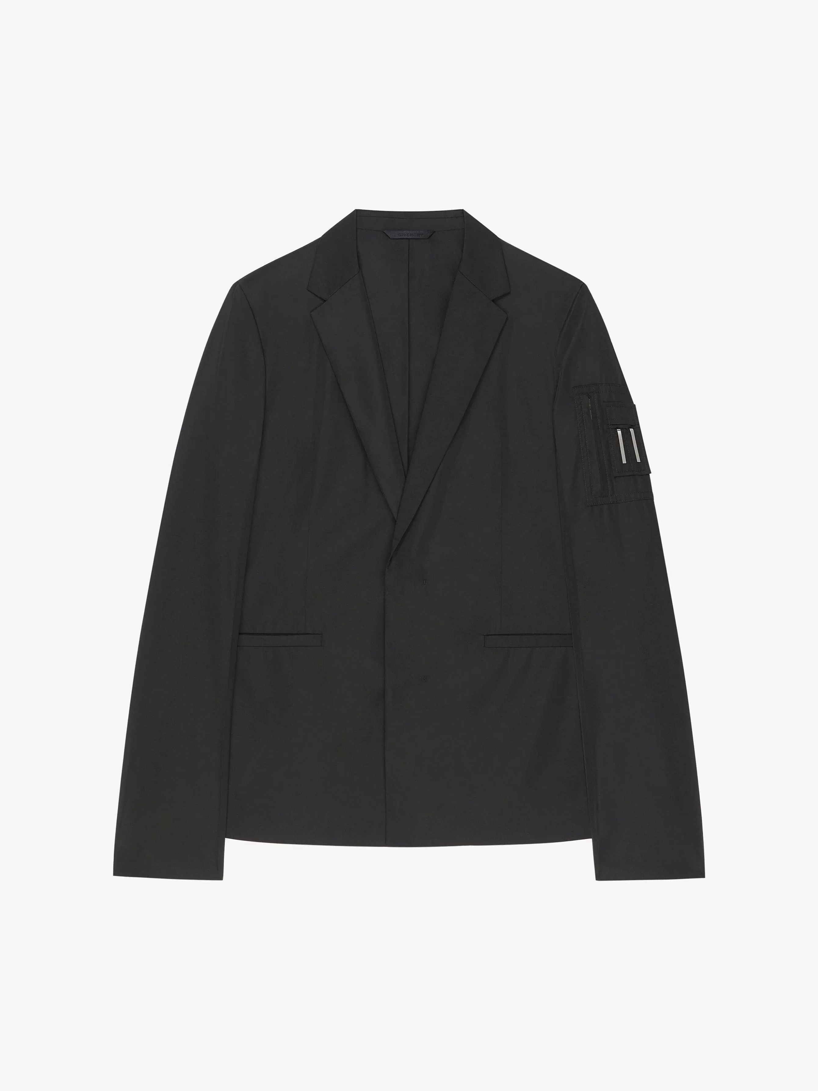 Givenchy Vestes Et Manteaux>Veste Slim Fit En Tissu Technique Noir