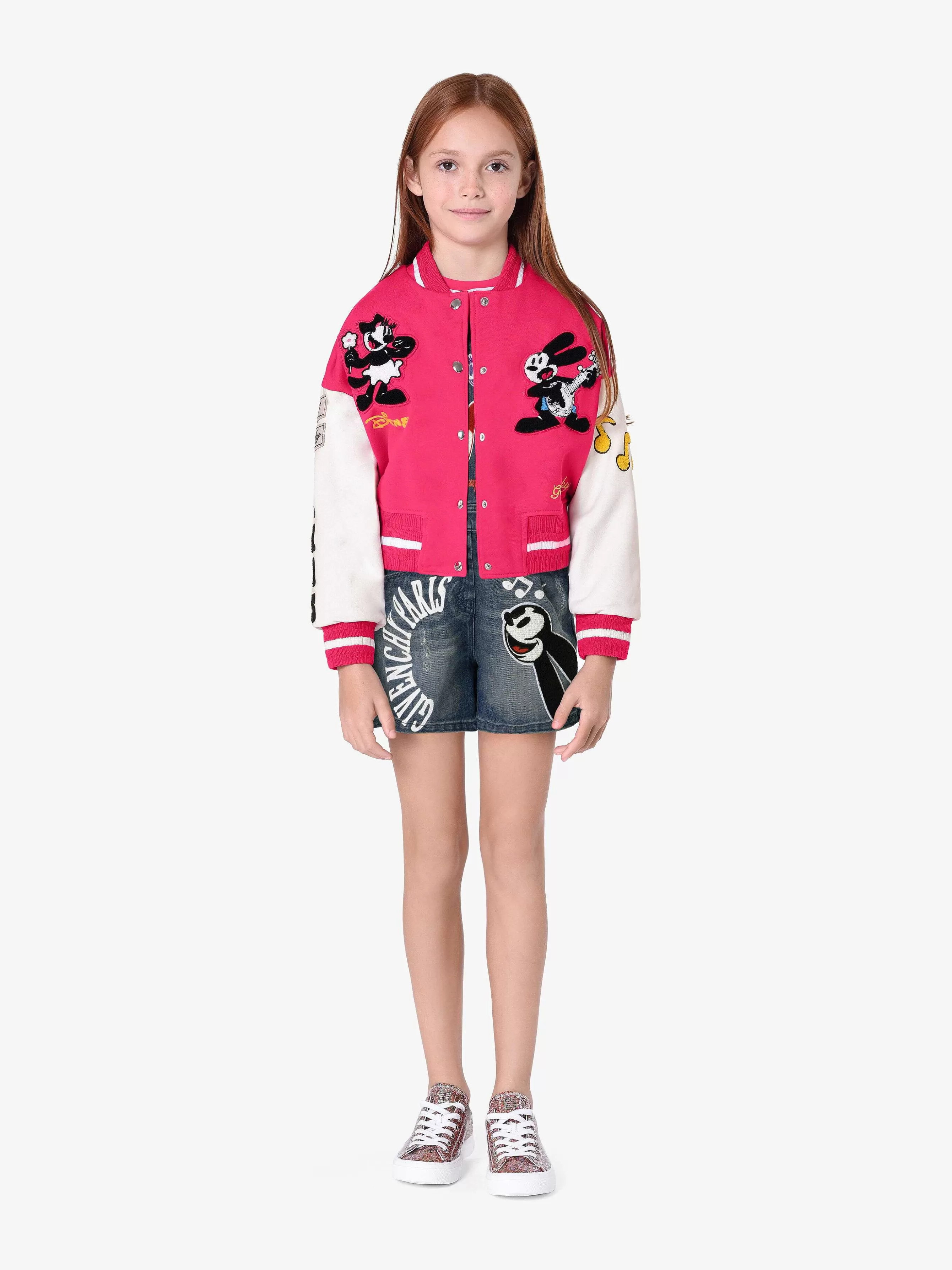 Givenchy Fille (4 À 12 Ans)>Veste Universitaire Oswald En Polaire Blanc/Rose